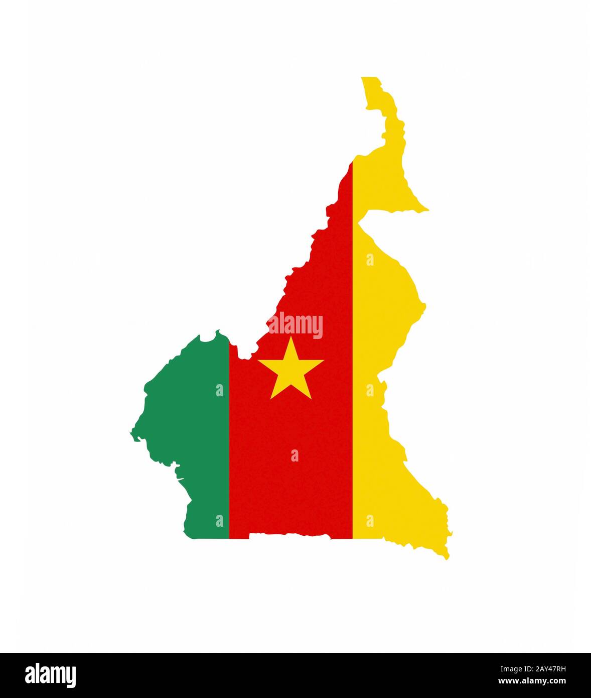carte du drapeau du cameroun Banque D'Images