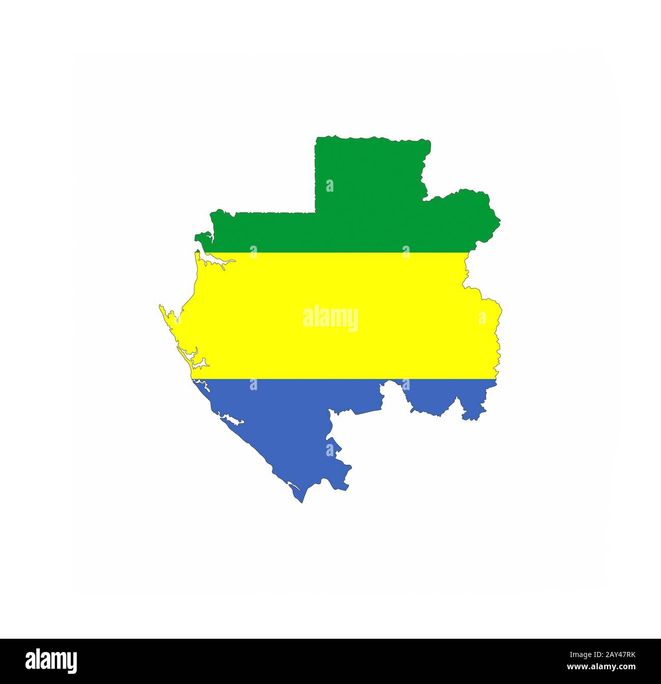 Carte du gabon Banque de photographies et d’images à haute résolution