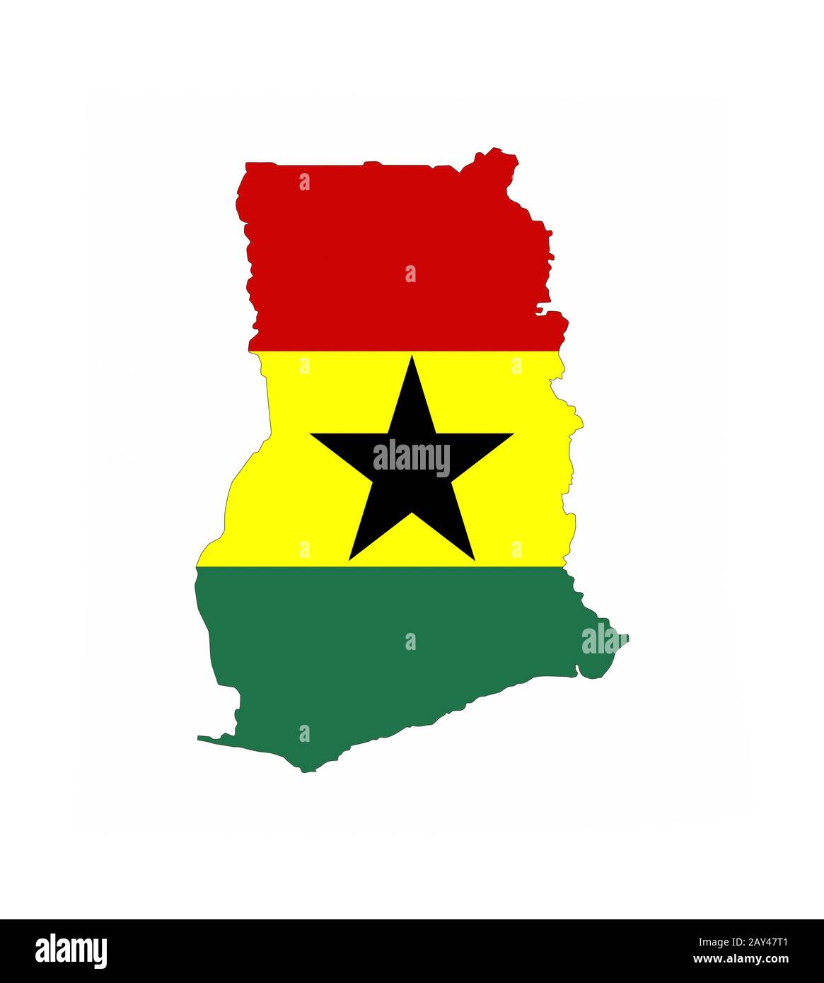 carte du drapeau du ghana Banque D'Images