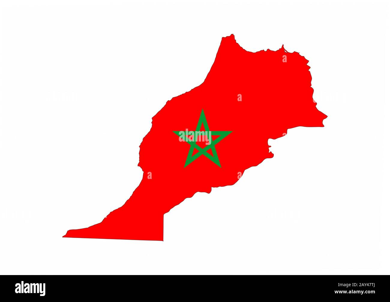 carte du drapeau du maroc Banque D'Images
