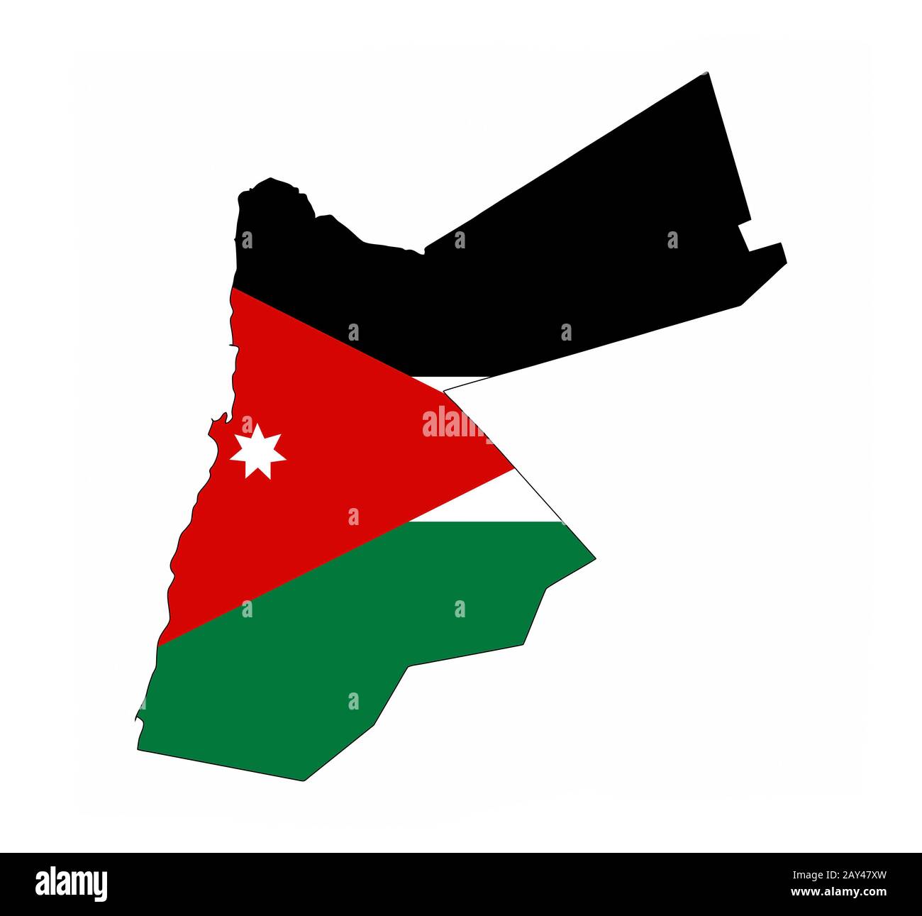 carte du drapeau jordan Banque D'Images