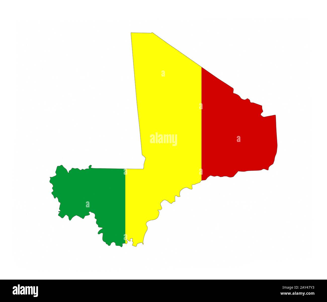 carte du drapeau du mali Banque D'Images