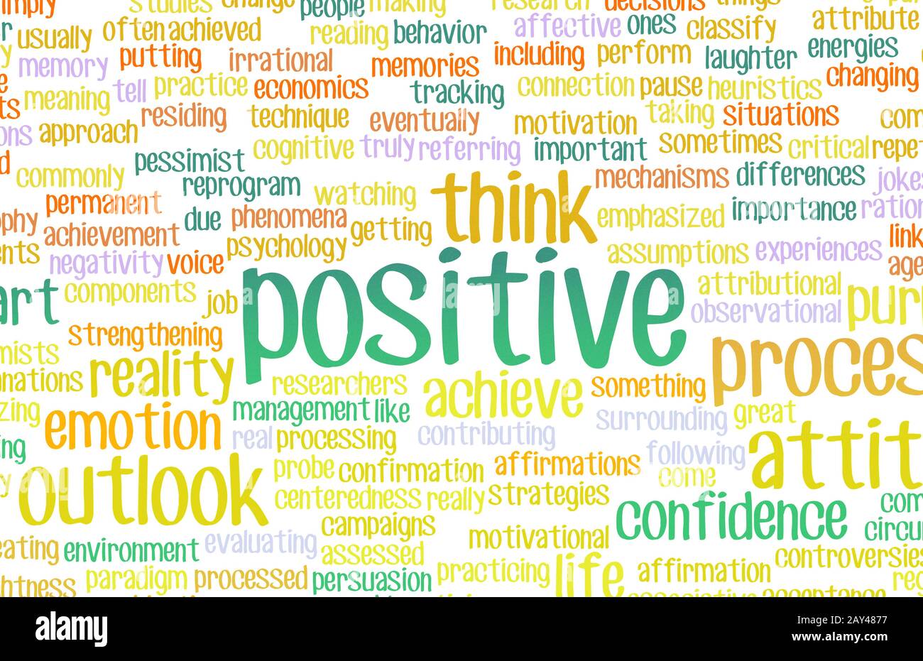 Penser ou rester positif Banque D'Images