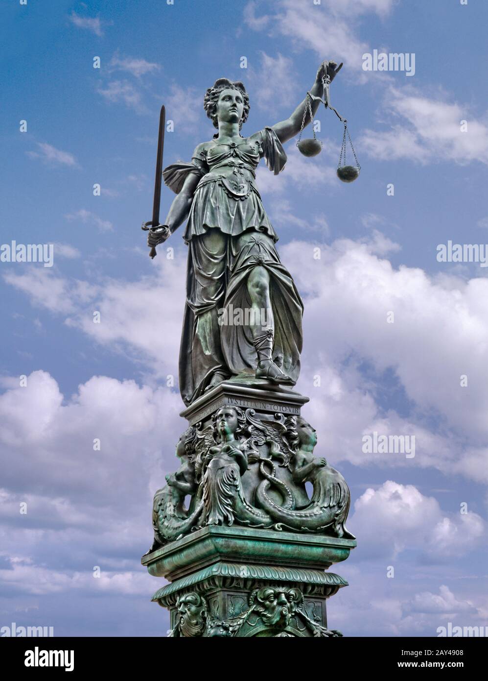 Statue de Lady Justice. Banque D'Images