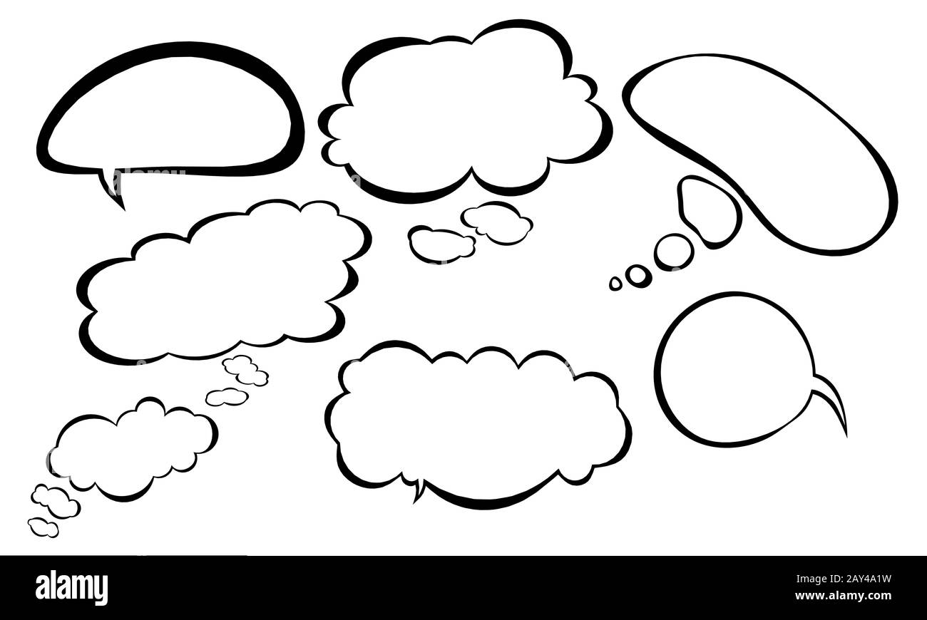 Bulle de parole bande dessiné Banque d'images noir et blanc - Alamy