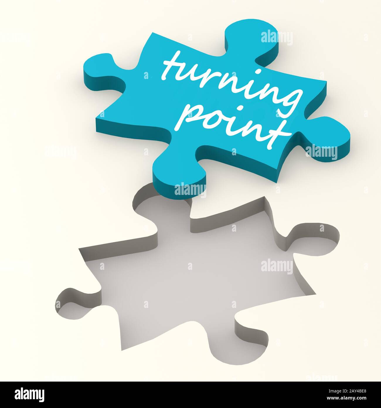 Tournant sur le puzzle bleu Banque D'Images