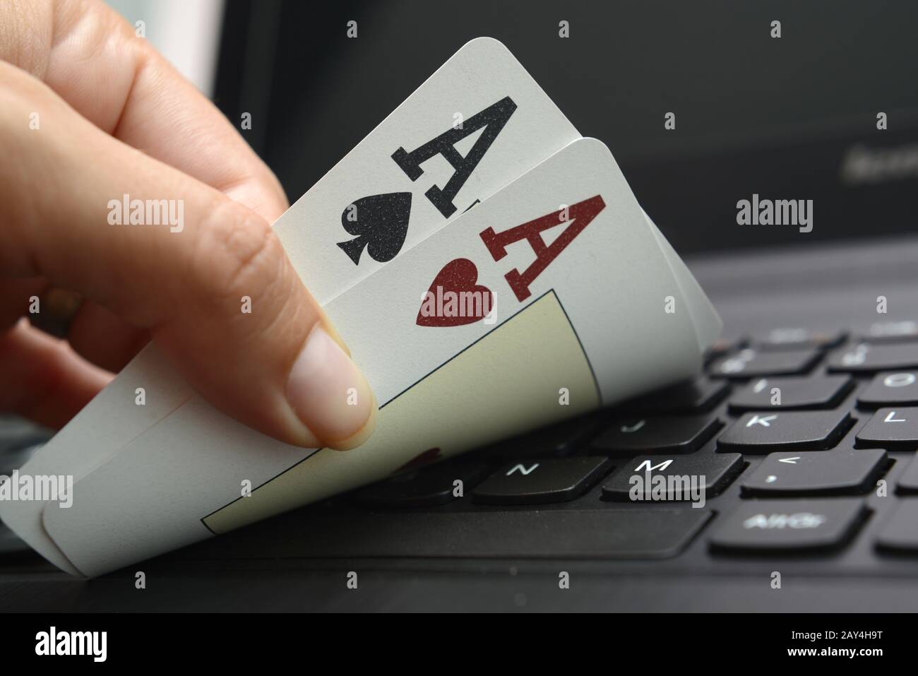 poker en ligne Banque D'Images