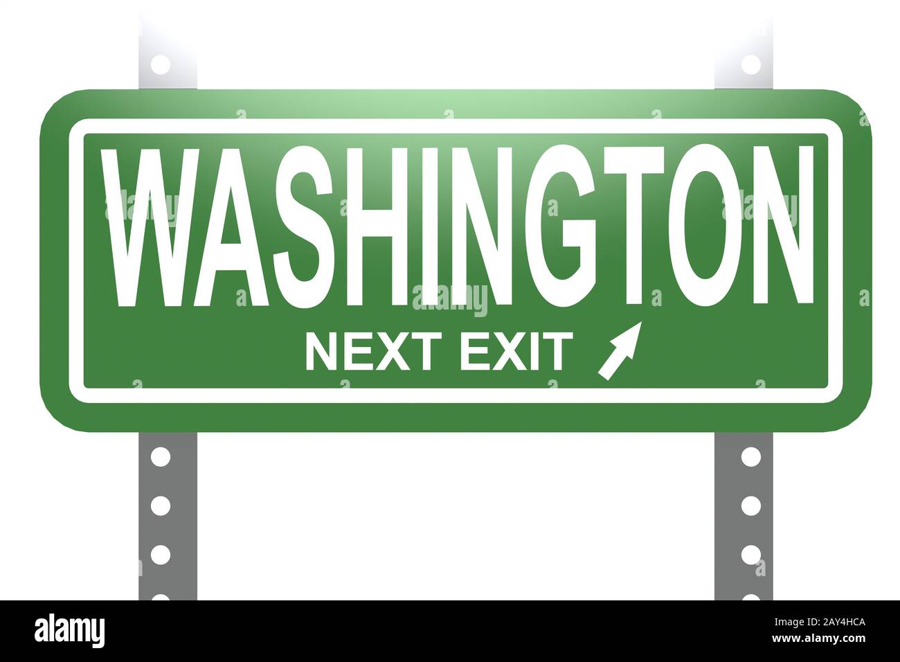 Washington signe vert isolés du conseil Banque D'Images