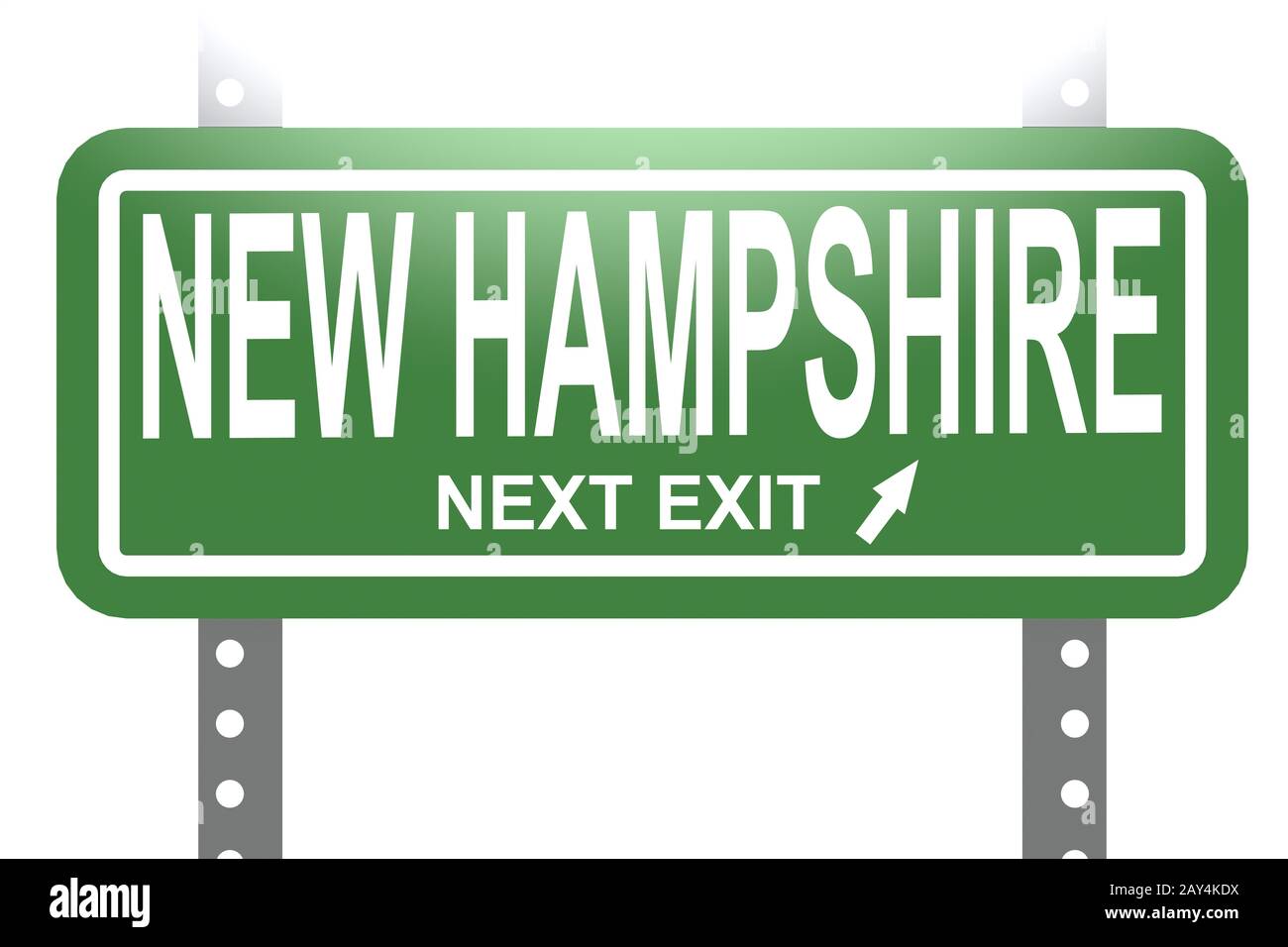 Le New Hampshire panneau vert isolés du conseil Banque D'Images