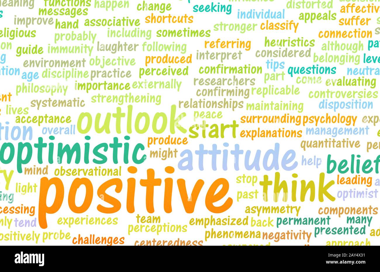 Penser ou rester positif Banque D'Images