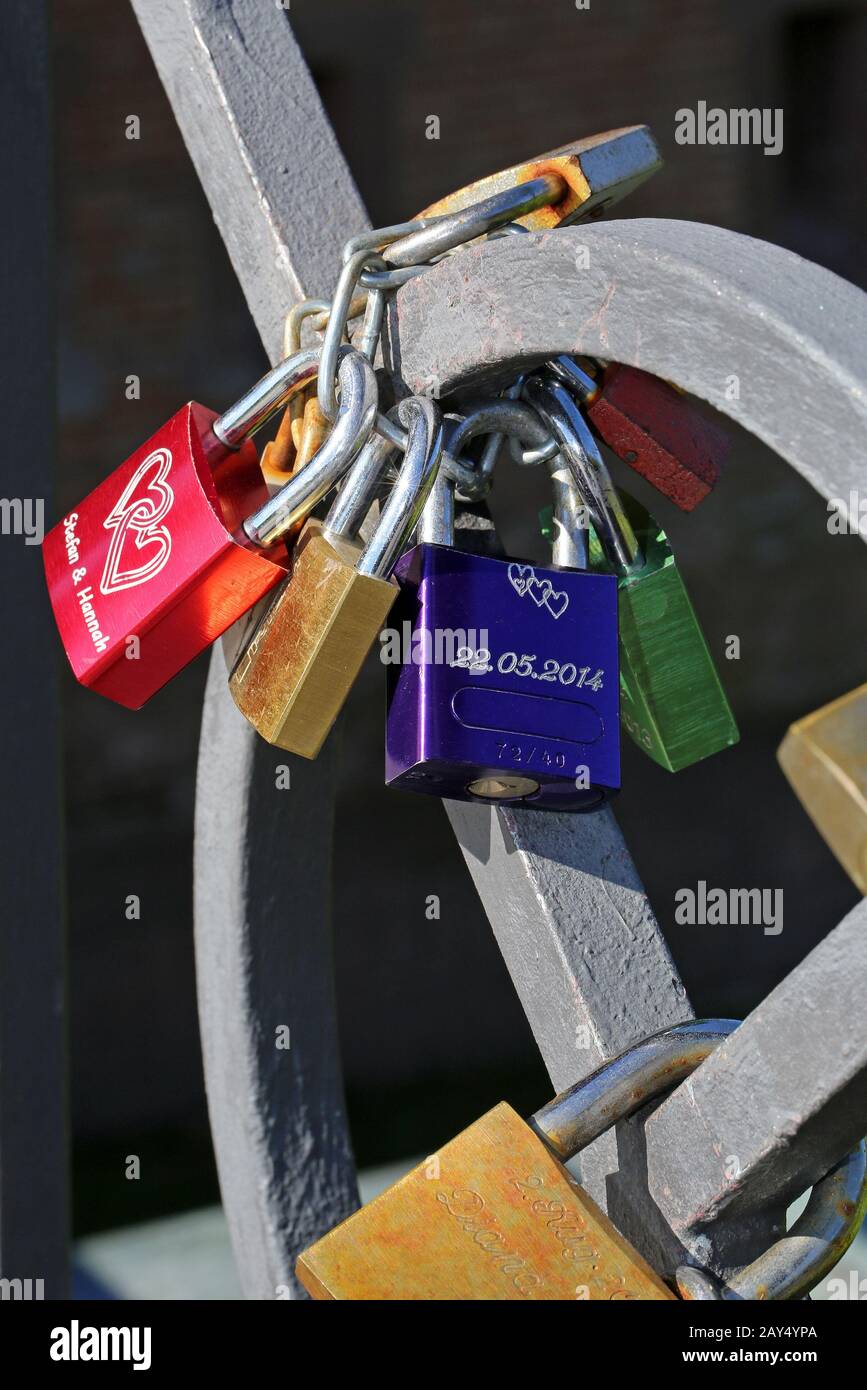 Verrouillage de l’amour Banque D'Images