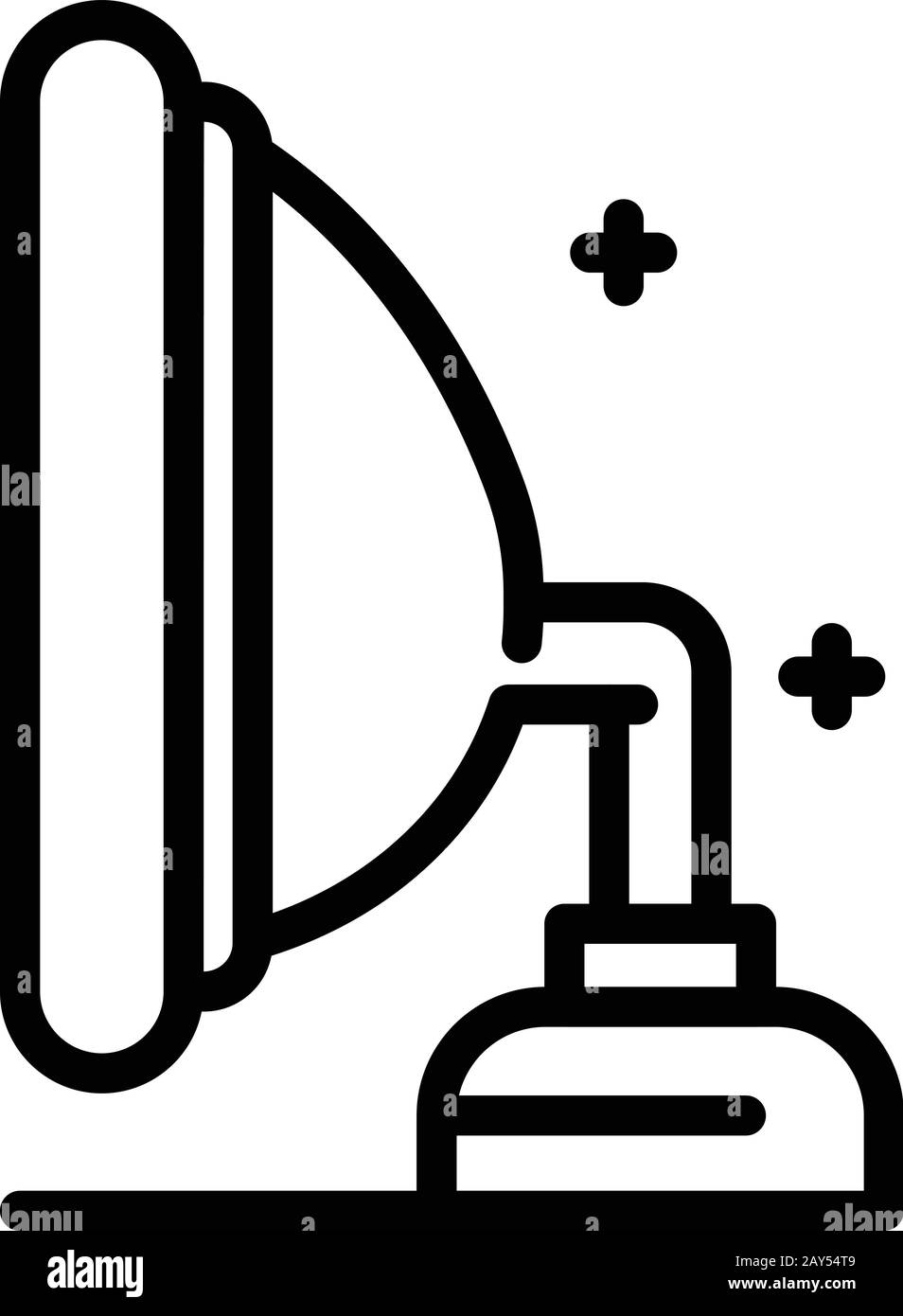 Icône masque anesthésiste, style de contour Illustration de Vecteur
