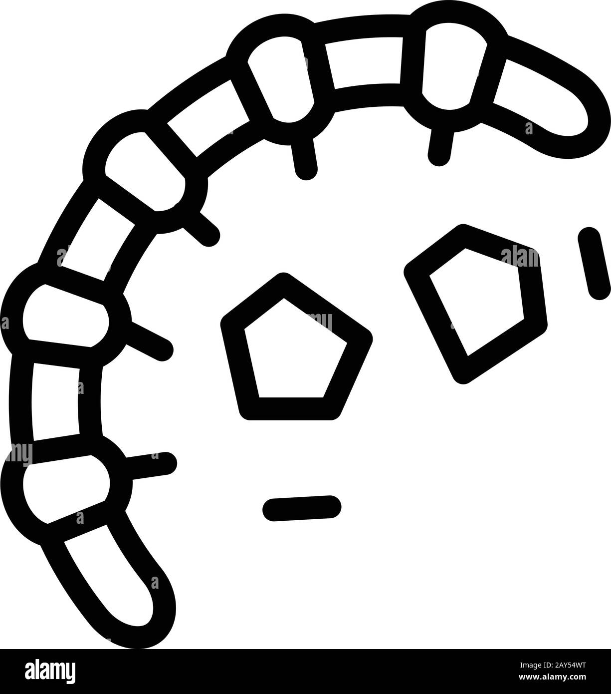 Icône parasite, style de contour Illustration de Vecteur