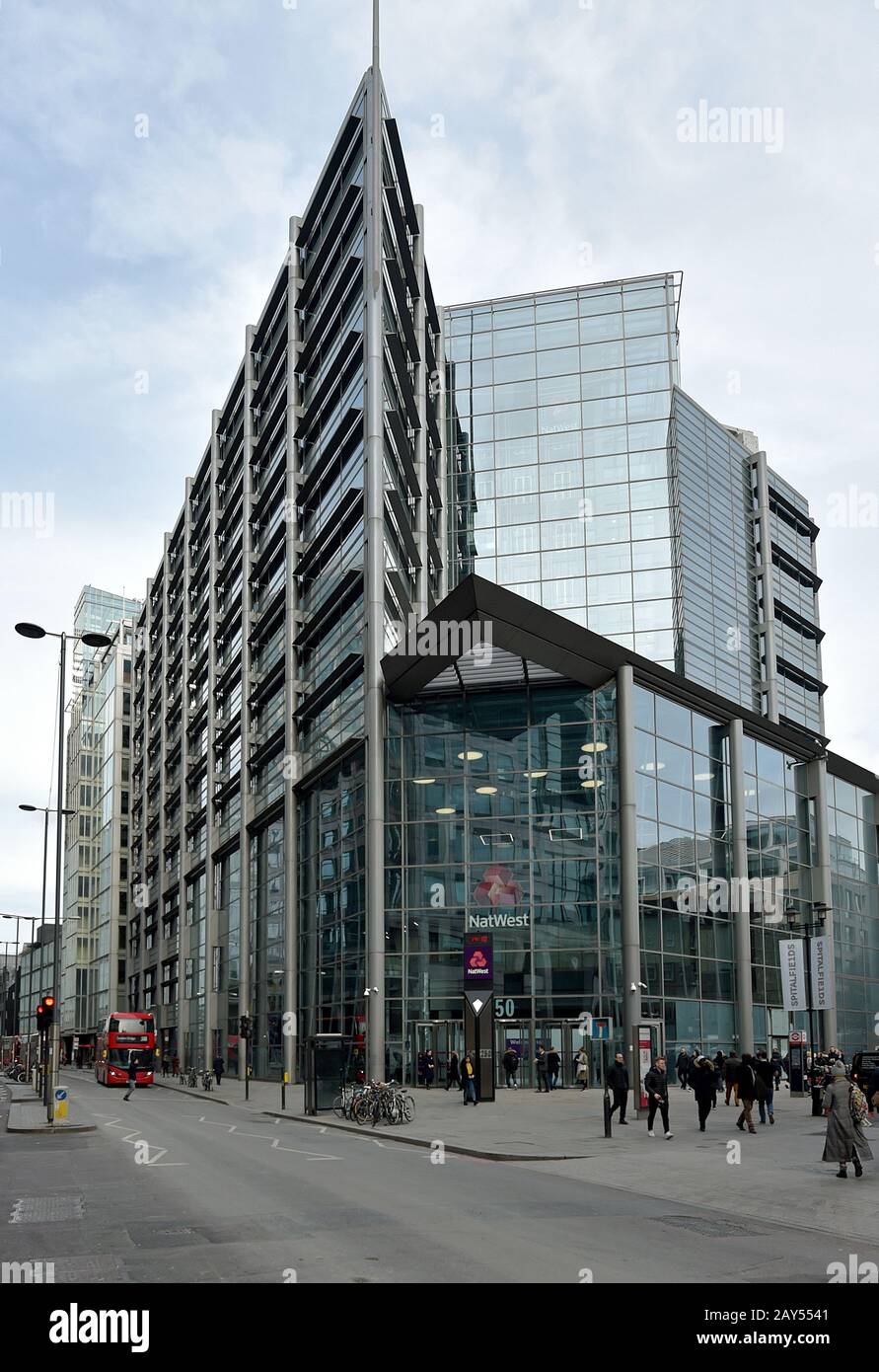 Siège de la banque NAT West à Londres, à Bishopsgate. Photo PA. Date De L'Image: Vendredi 14 Février 2020. Crédit photo devrait lire: Nick Ansell/PA Wire Banque D'Images