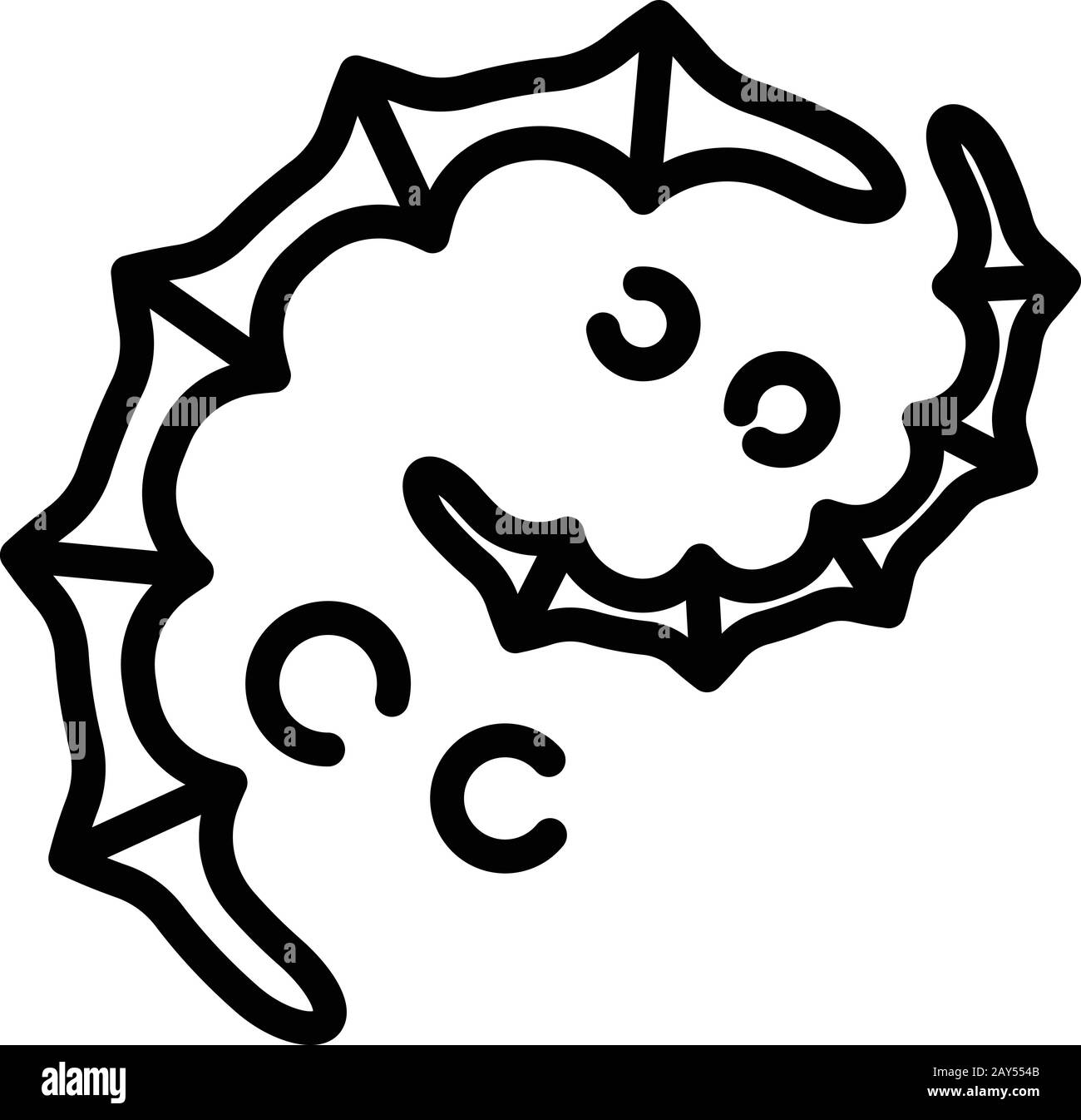 Icône de parasite biologique, style de contour Illustration de Vecteur