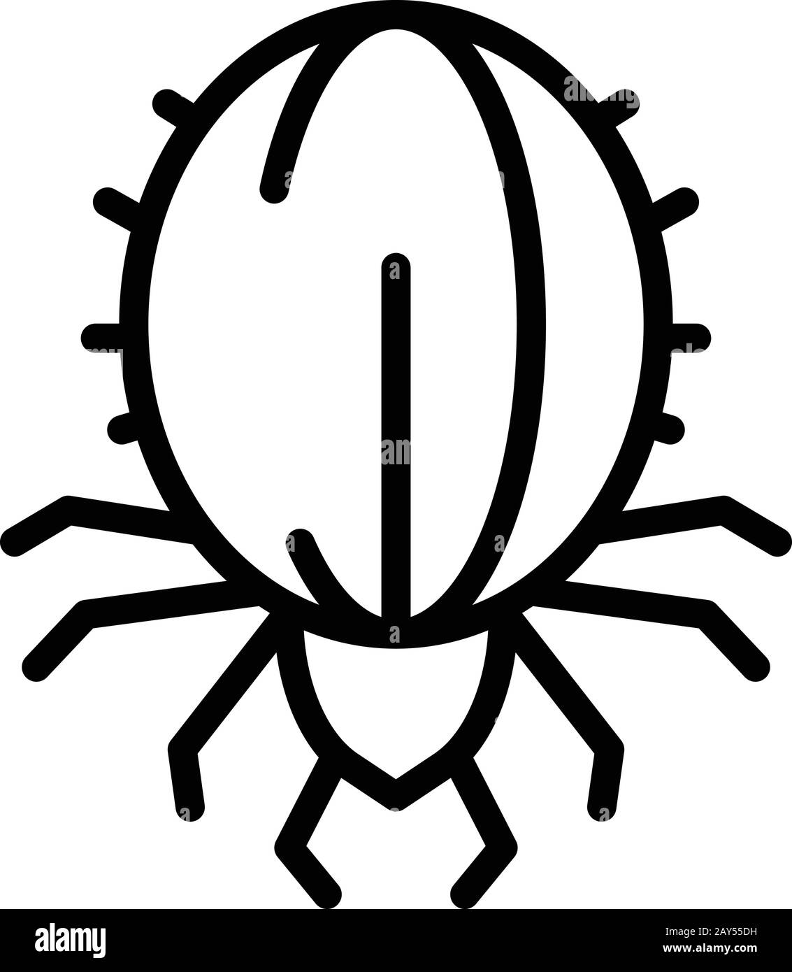Icône d'acariens, style de contour Illustration de Vecteur