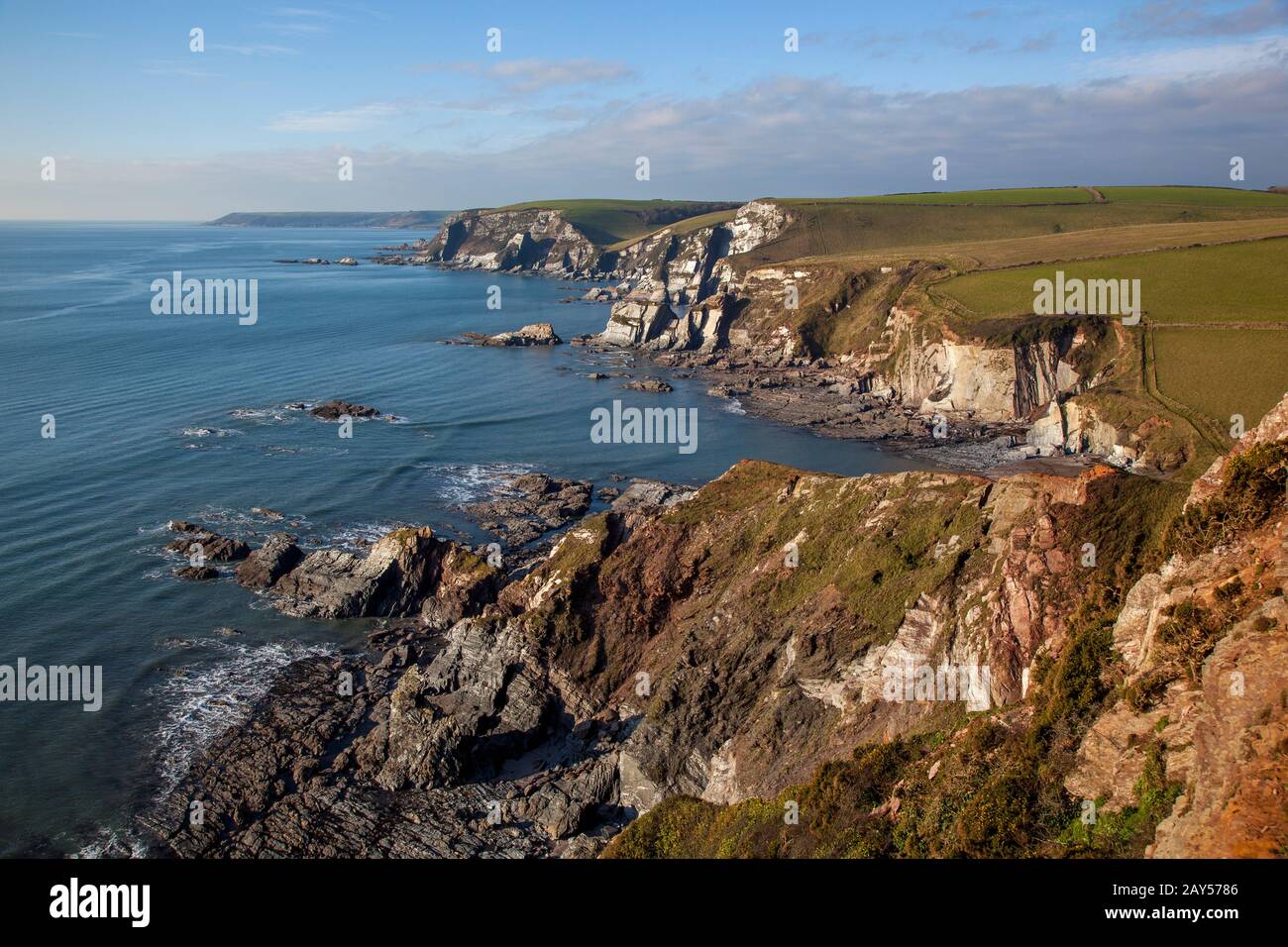 Vue de Toby's point près de Bigbury; Devon; UK Banque D'Images