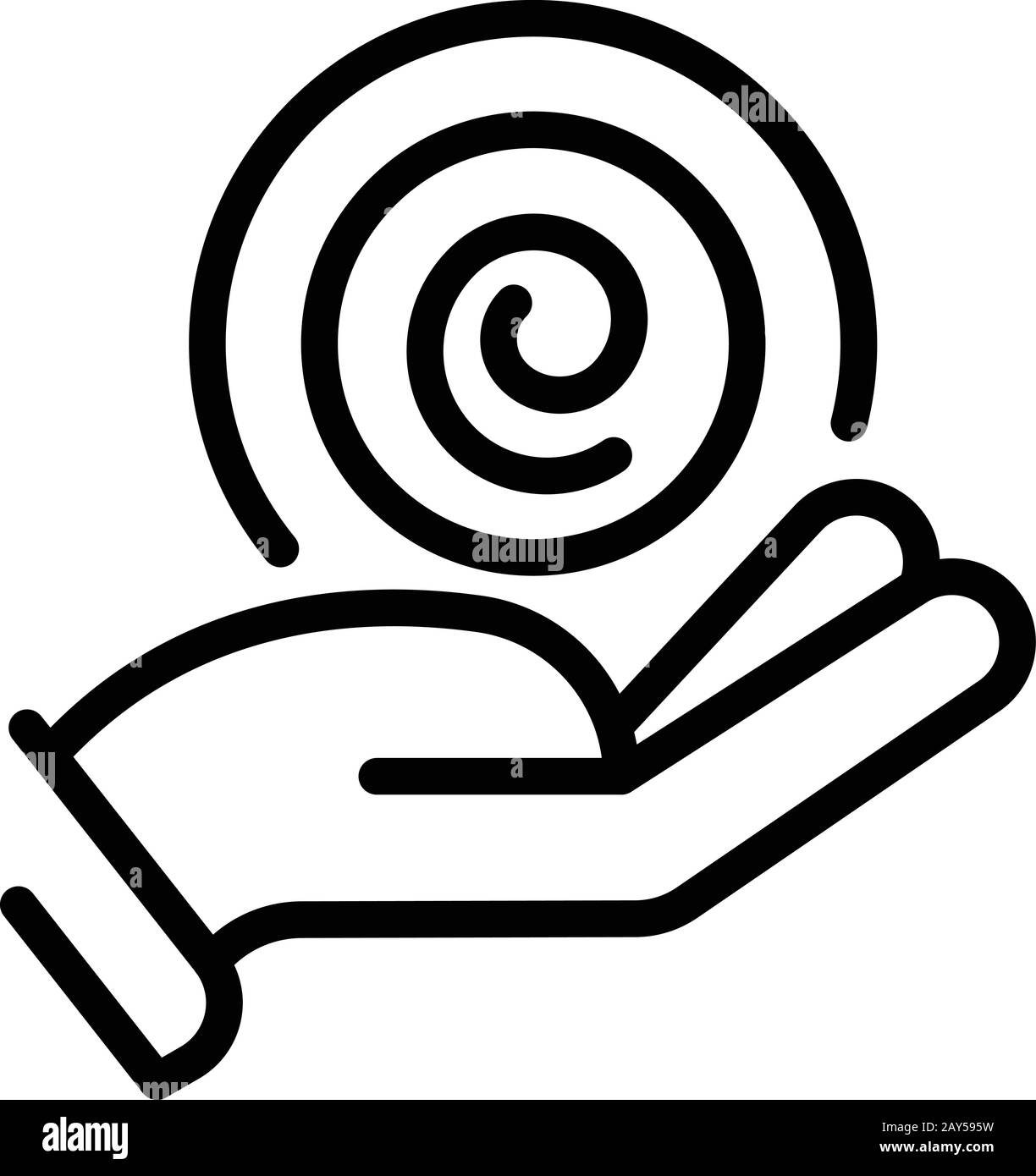 Icône d'hypnose du médecin, style de contour Illustration de Vecteur