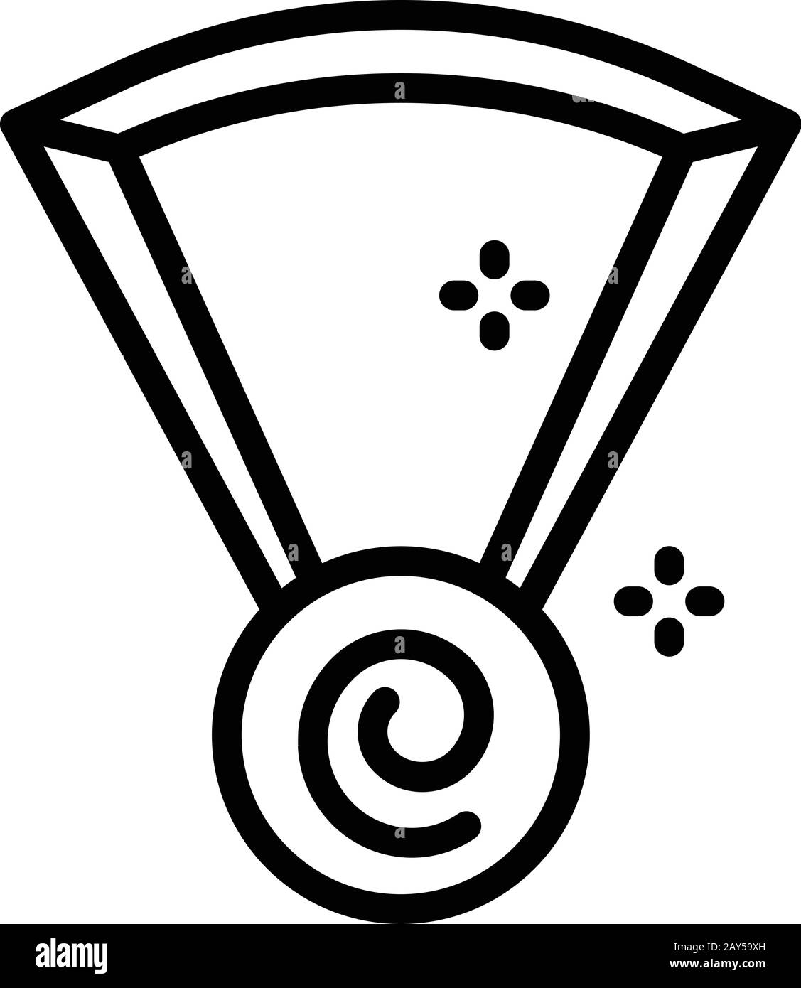 Icône collier hypnose, style contour Illustration de Vecteur