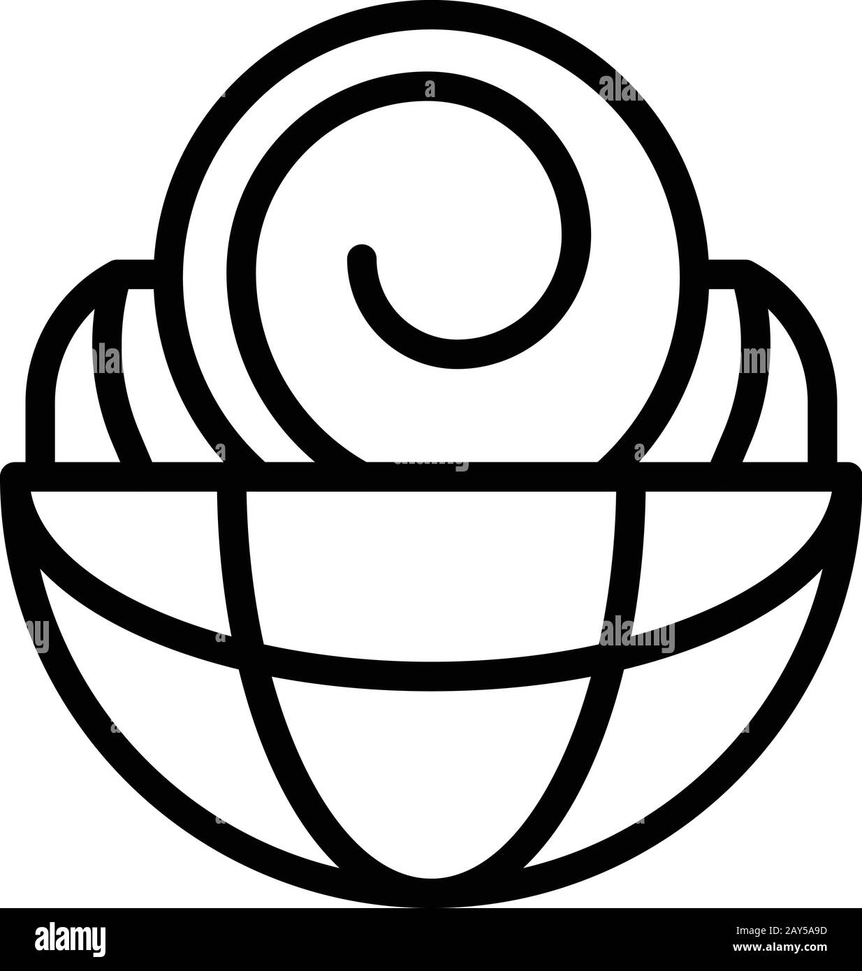 Icône d'hypnose internationale, style de contour Illustration de Vecteur
