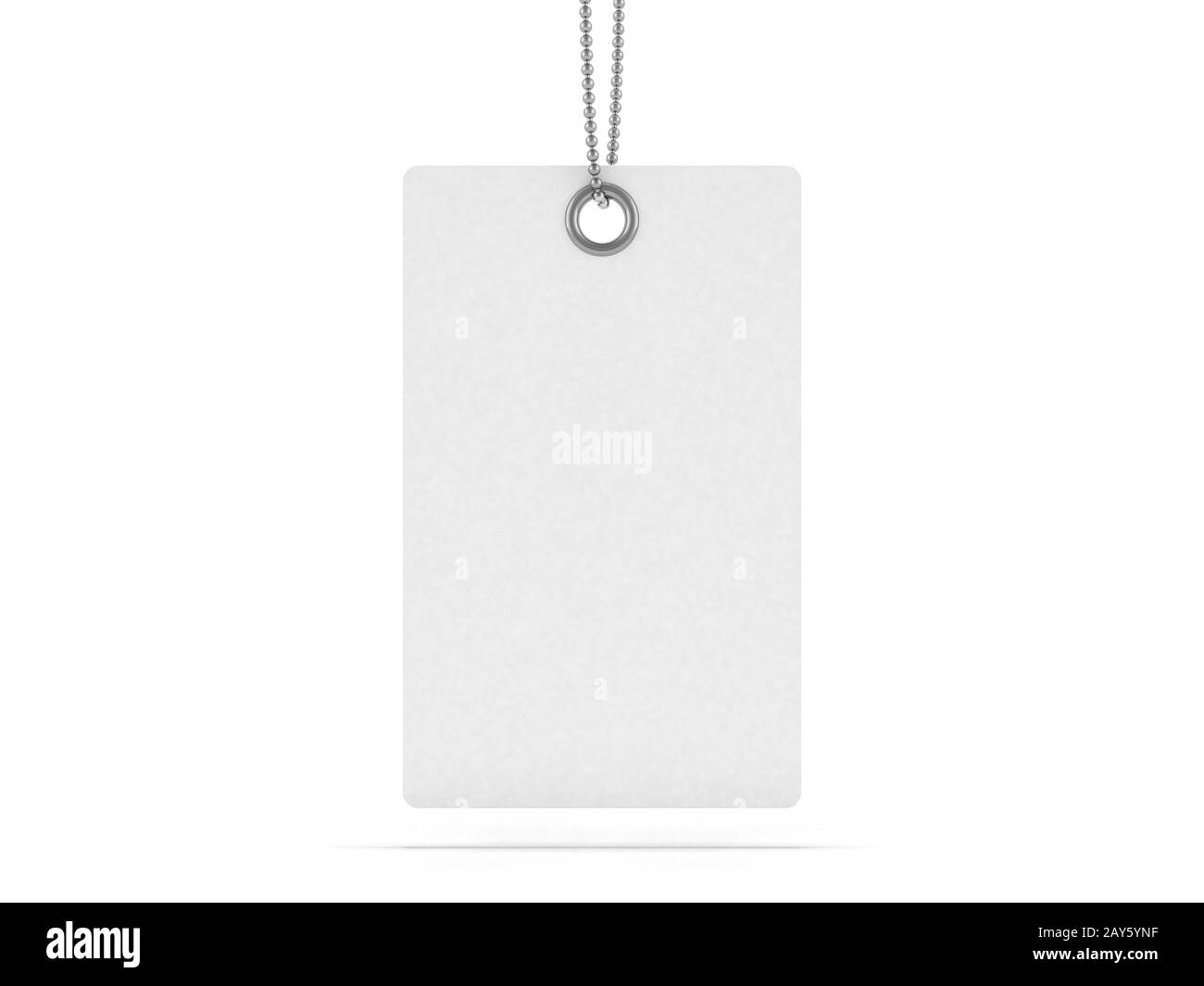 Étiquette blanche ou étiquette de prix sur fond blanc. Rendu tridimensionnel Banque D'Images