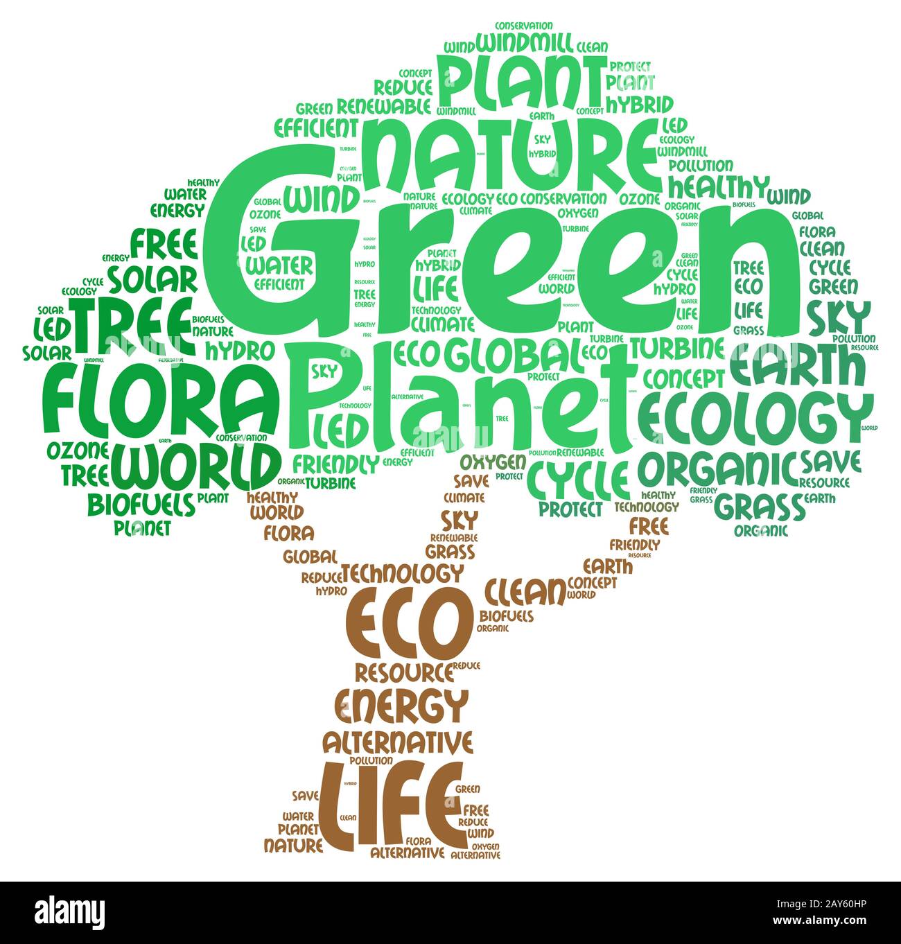 Green Planet Nuage de mots Banque D'Images