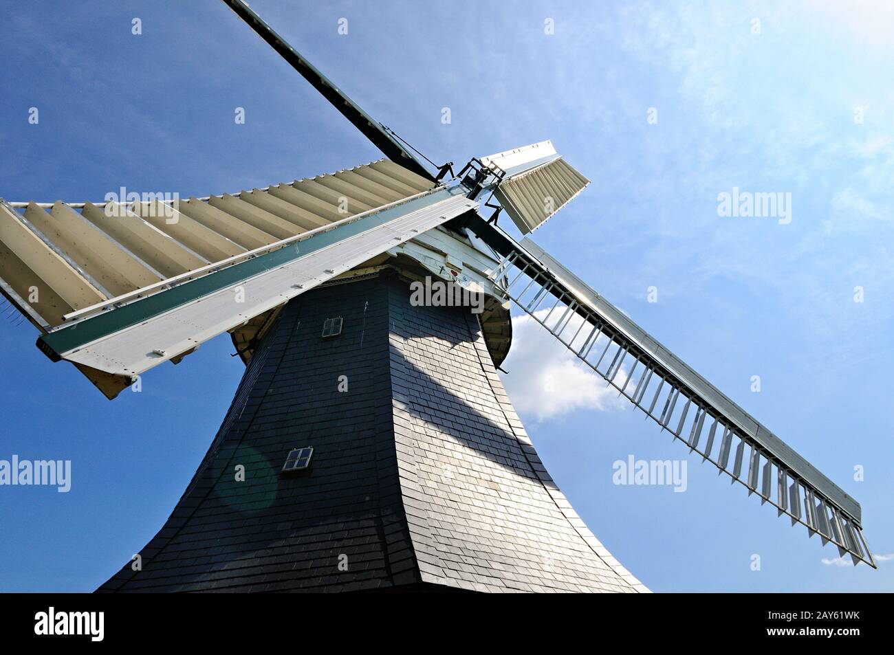 Les ailes puissantes du moulin Krokauer à Krokau mer Baltique Allemagne Banque D'Images