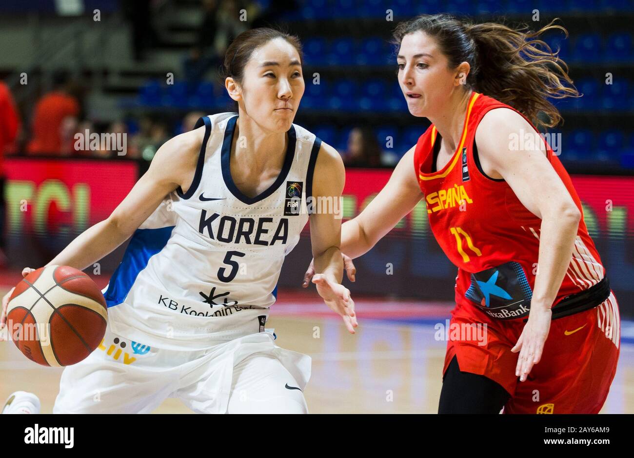 Belgrade, Serbie. 6 février 2020. Park Hyejin de Corée concurrence contre Leonor Rodriguez d'Espagne. Crédit: Nikola Krstic/Alay Live News Banque D'Images