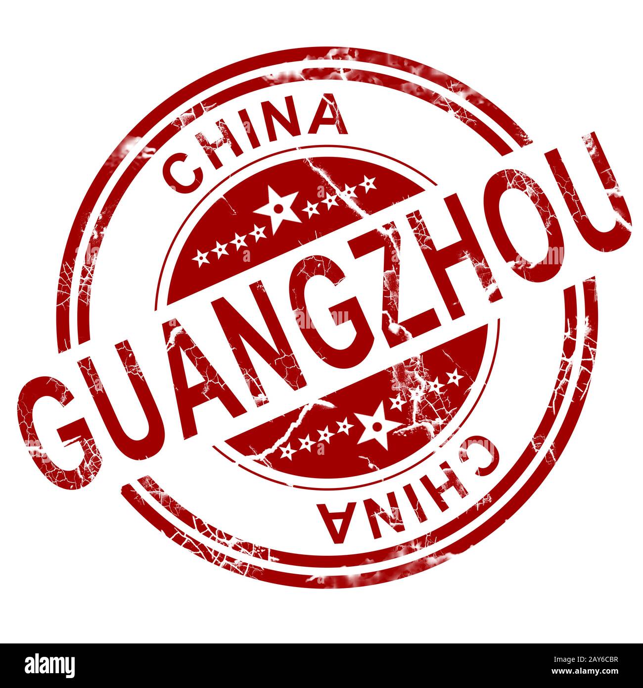 Guangzhou rouge stamp Banque D'Images