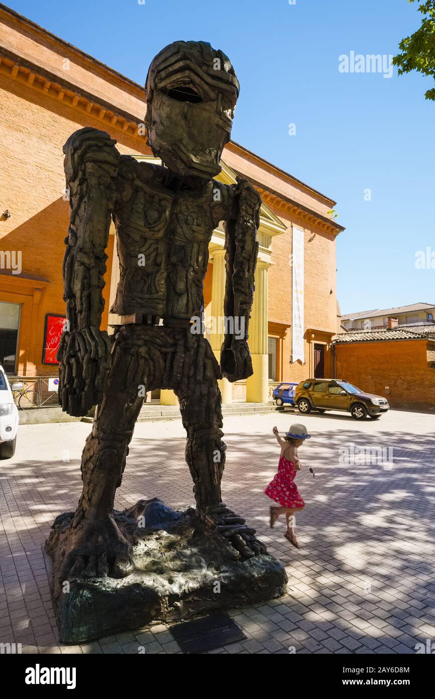 Chiffre géant (Cyclops) - sculpture de Thomas Houseago, Toulouse, France Banque D'Images