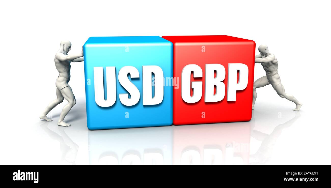 La paire de devises GBP USD Banque D'Images