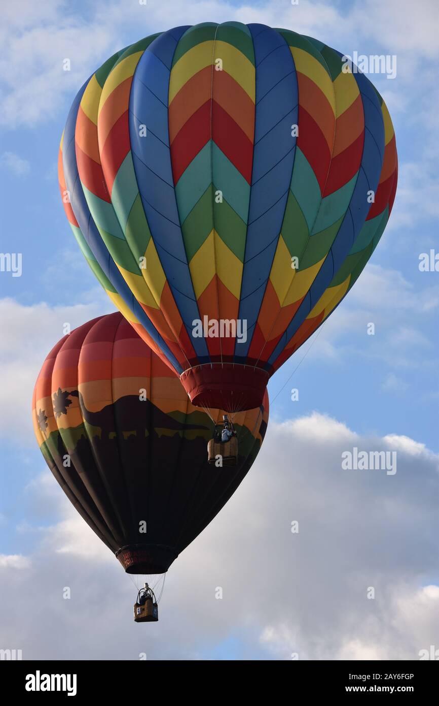 Lancement du ballon à l'aube au festival de montgolfière Adirondack 2016, qui s'est tenu du 22 au 25 septembre Banque D'Images