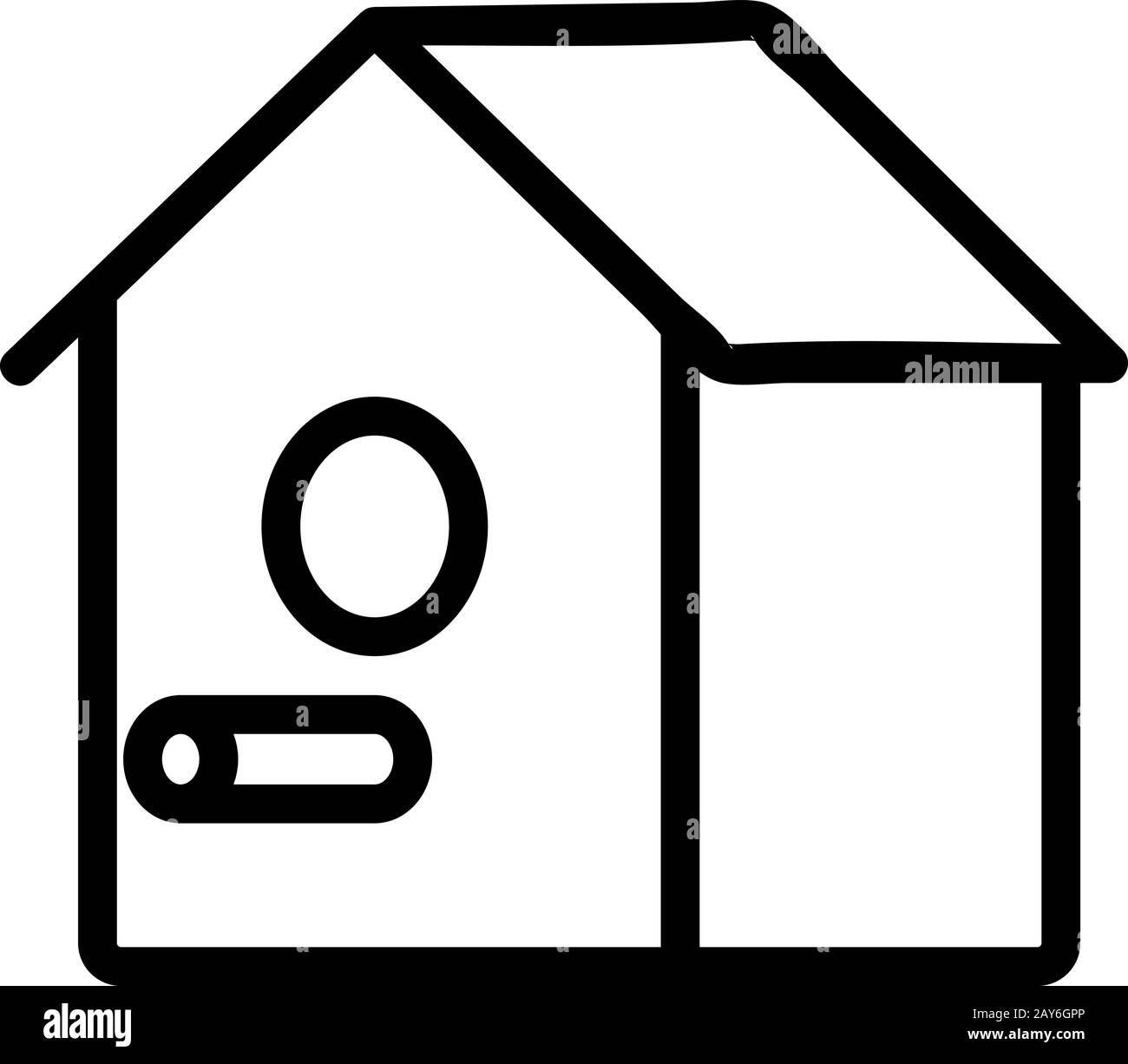 Vecteur D'Icône de maison d'oiseau. Illustration du symbole de contour isolé Illustration de Vecteur