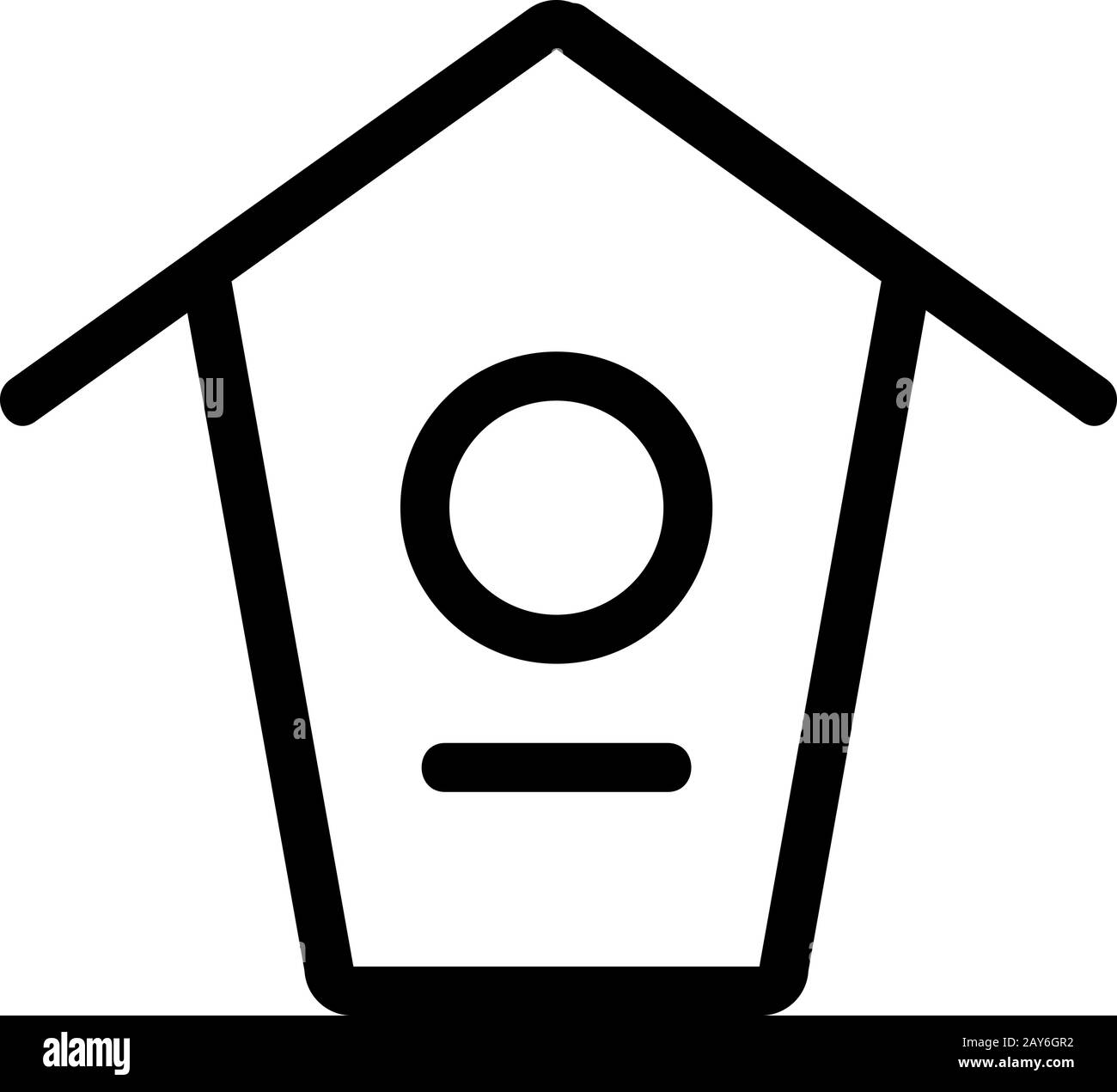 Vecteur D'Icône de maison d'oiseau. Illustration du symbole de contour isolé Illustration de Vecteur