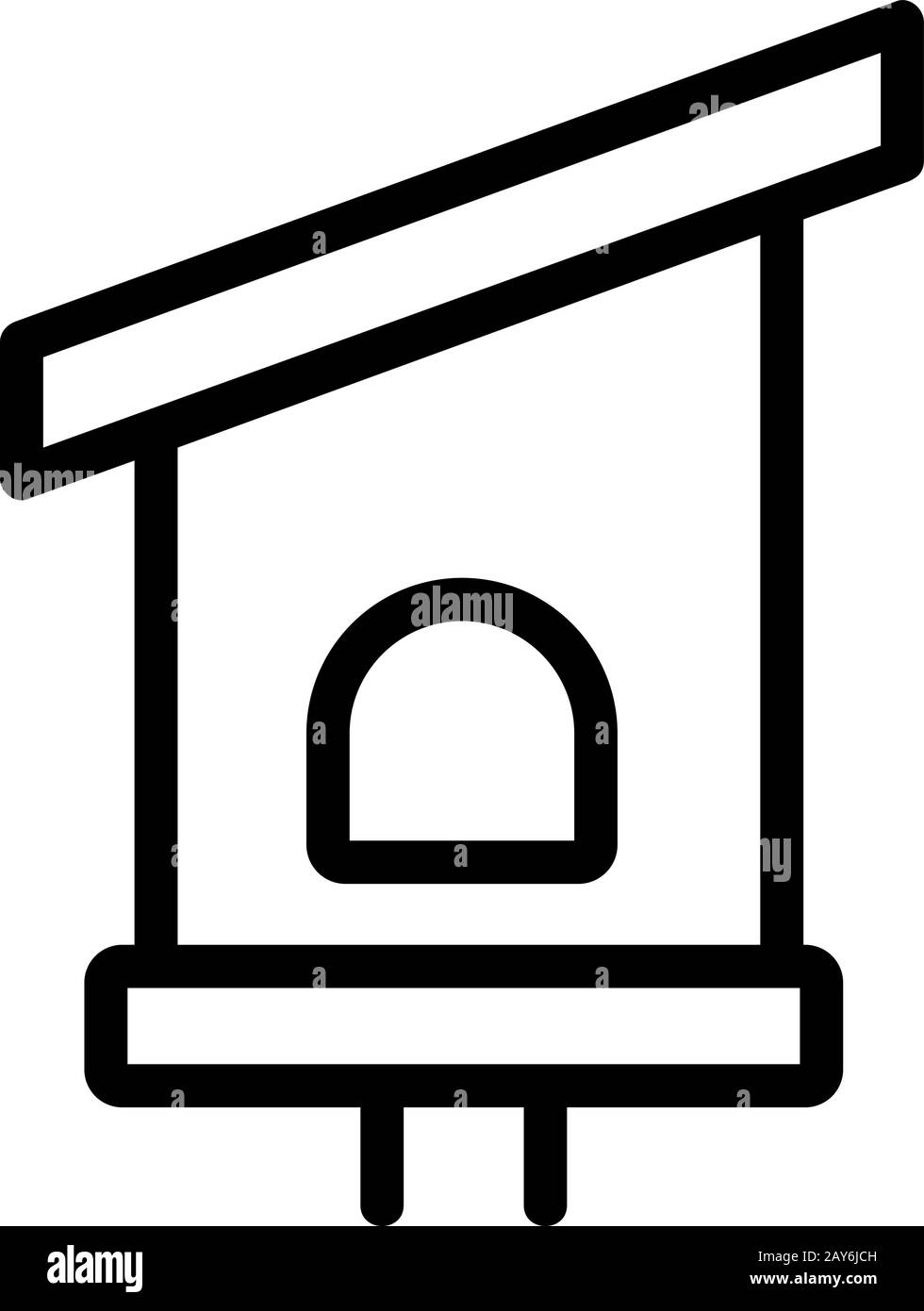 Vecteur D'Icône de maison d'oiseau. Illustration du symbole de contour isolé Illustration de Vecteur
