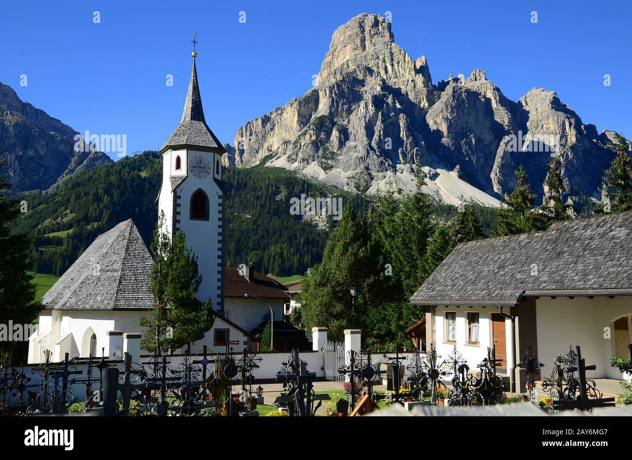 alpes, dolomites, Italie, Europe, Tyrol du Sud, Corvara, Banque D'Images