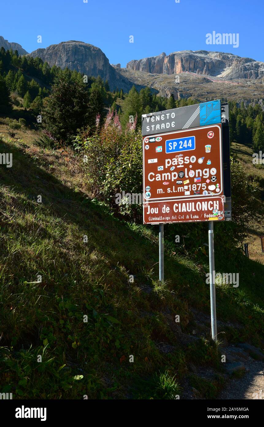 alpes, dolomites, Italie, Europe, Tyrol du Sud, Campolongo, Banque D'Images