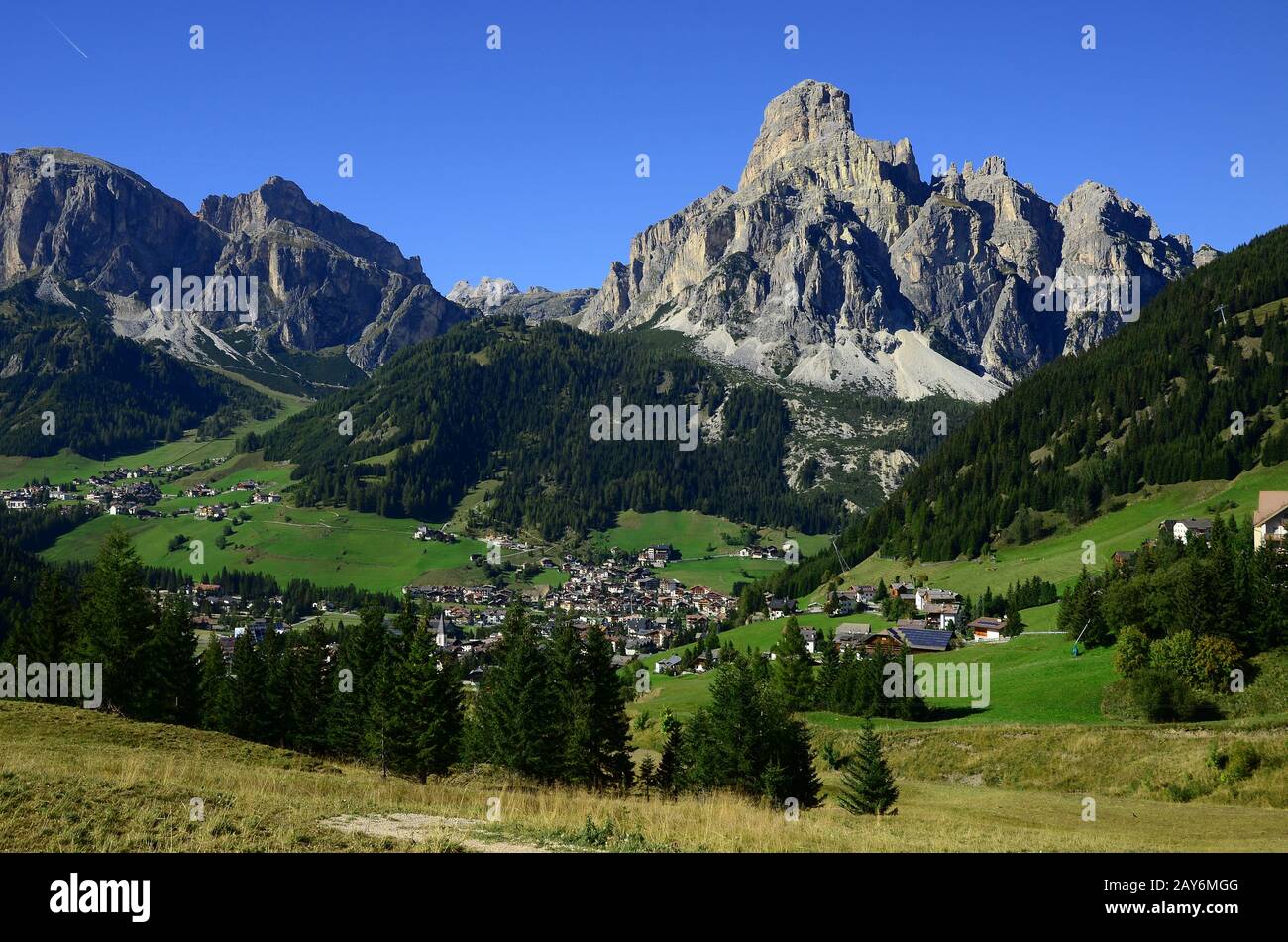 alpes, dolomites, Italie, Europe, Tyrol du Sud, Corvara, Sassongher, Banque D'Images