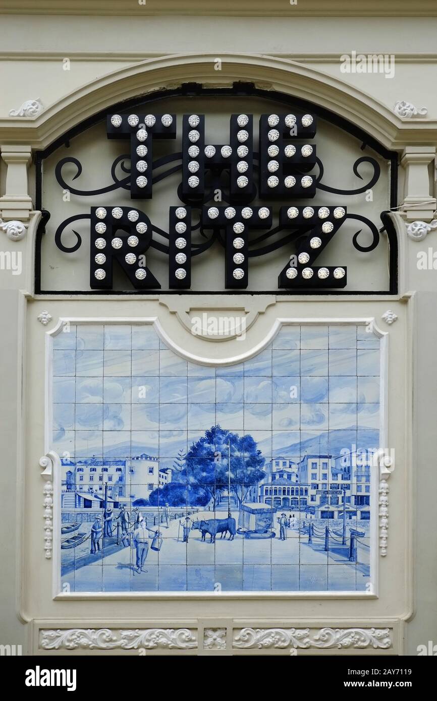 Le Ritz, le plus ancien café et restaurant de Funchal, Madère Banque D'Images