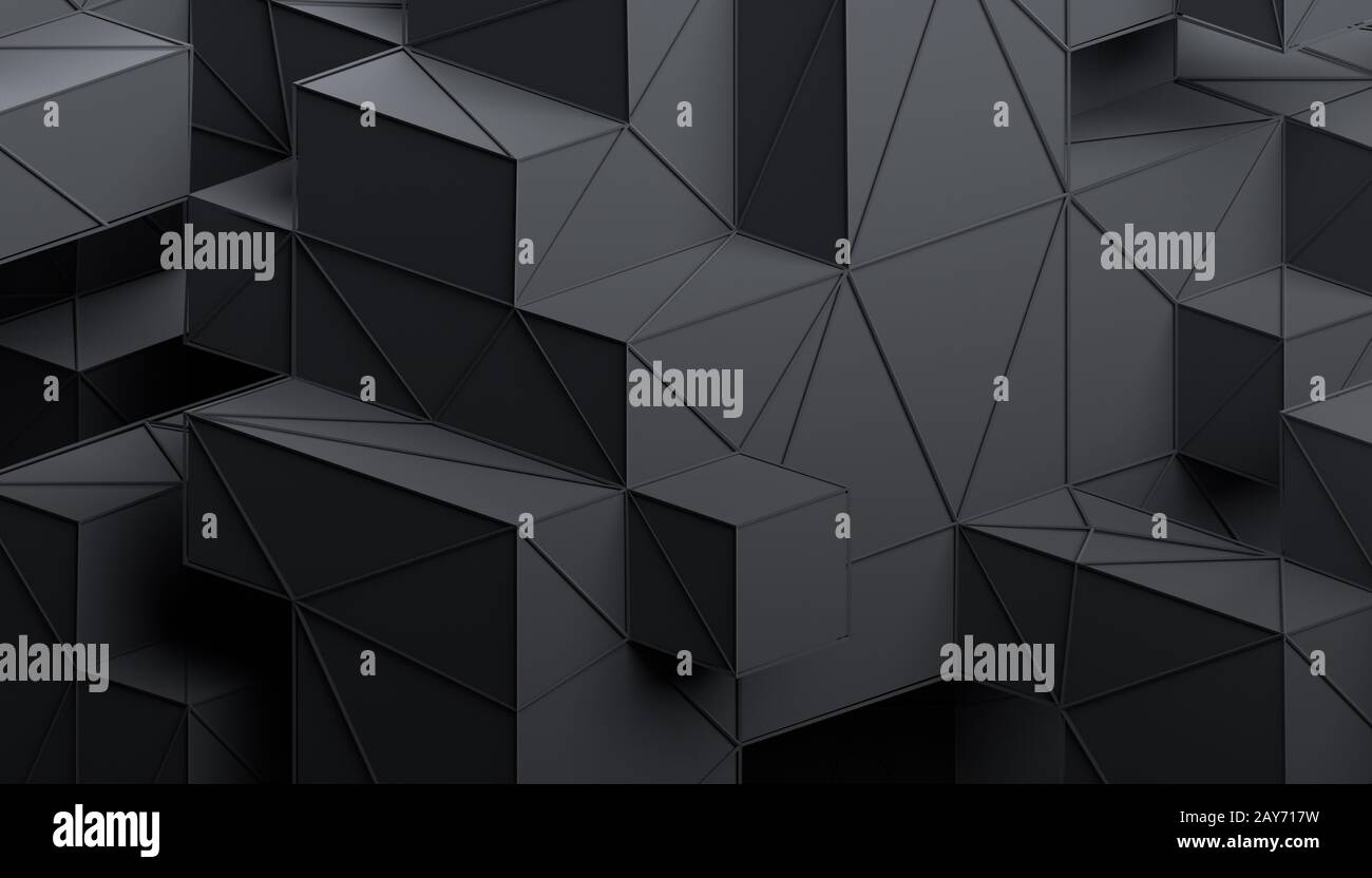 Rendu 3D abstrait, arrière-plan géométrique moderne Banque D'Images