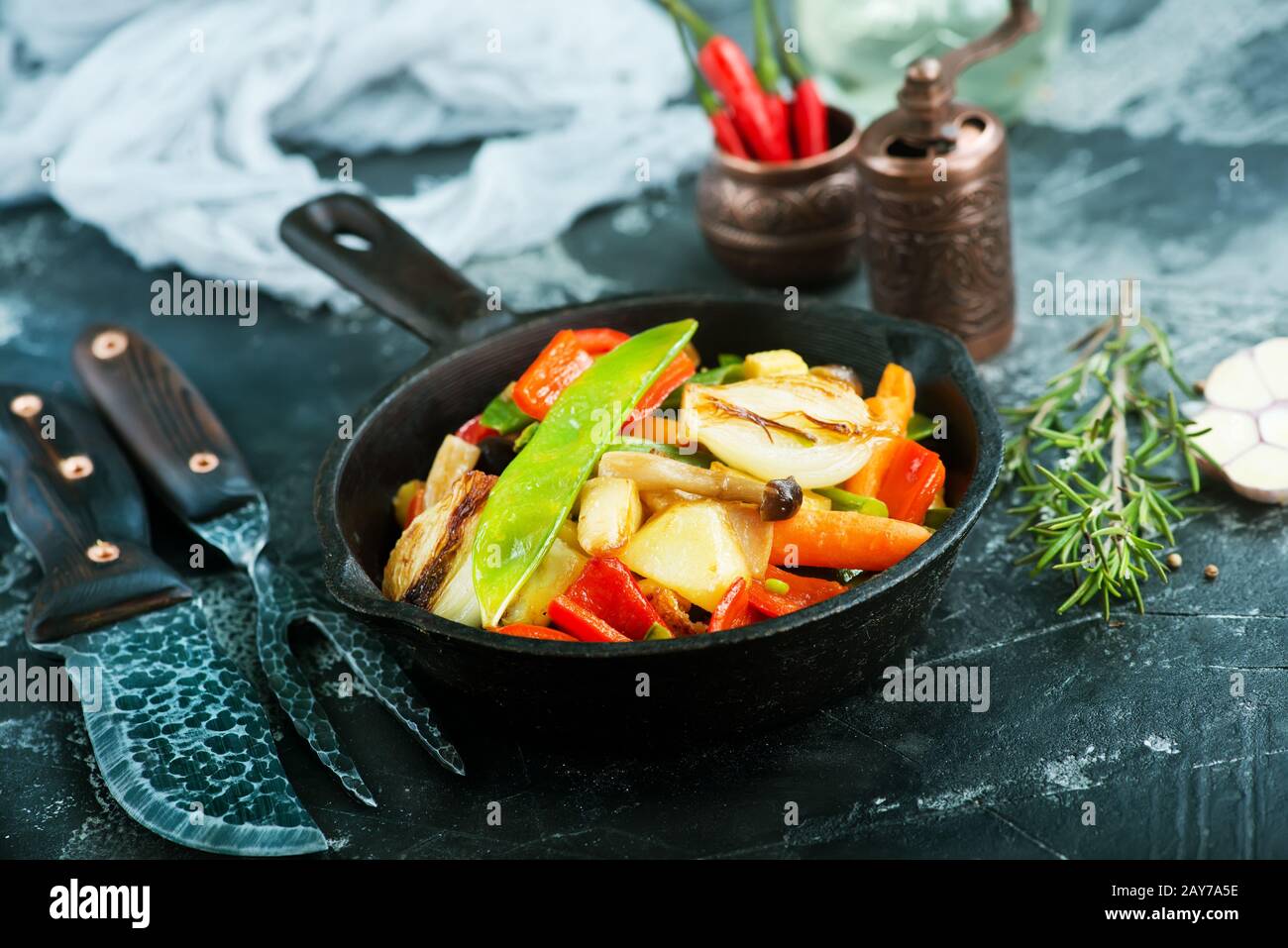 mélanger les légumes Banque D'Images