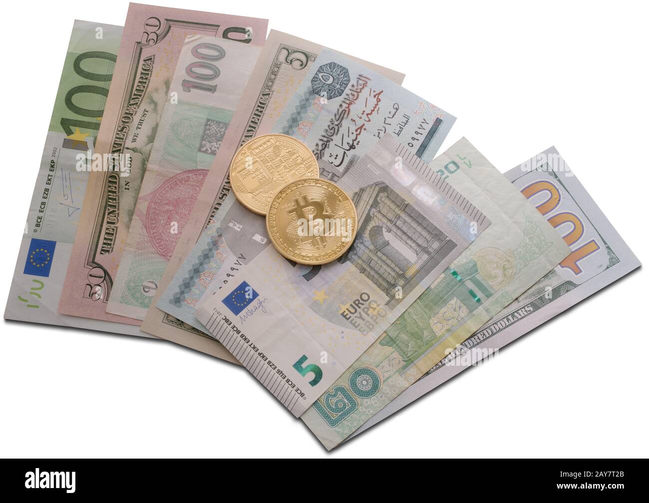 Bitcoin or sur différents projets de close up shot Banque D'Images Bitcoin or sur différents projets de close up shot Banque D'Images