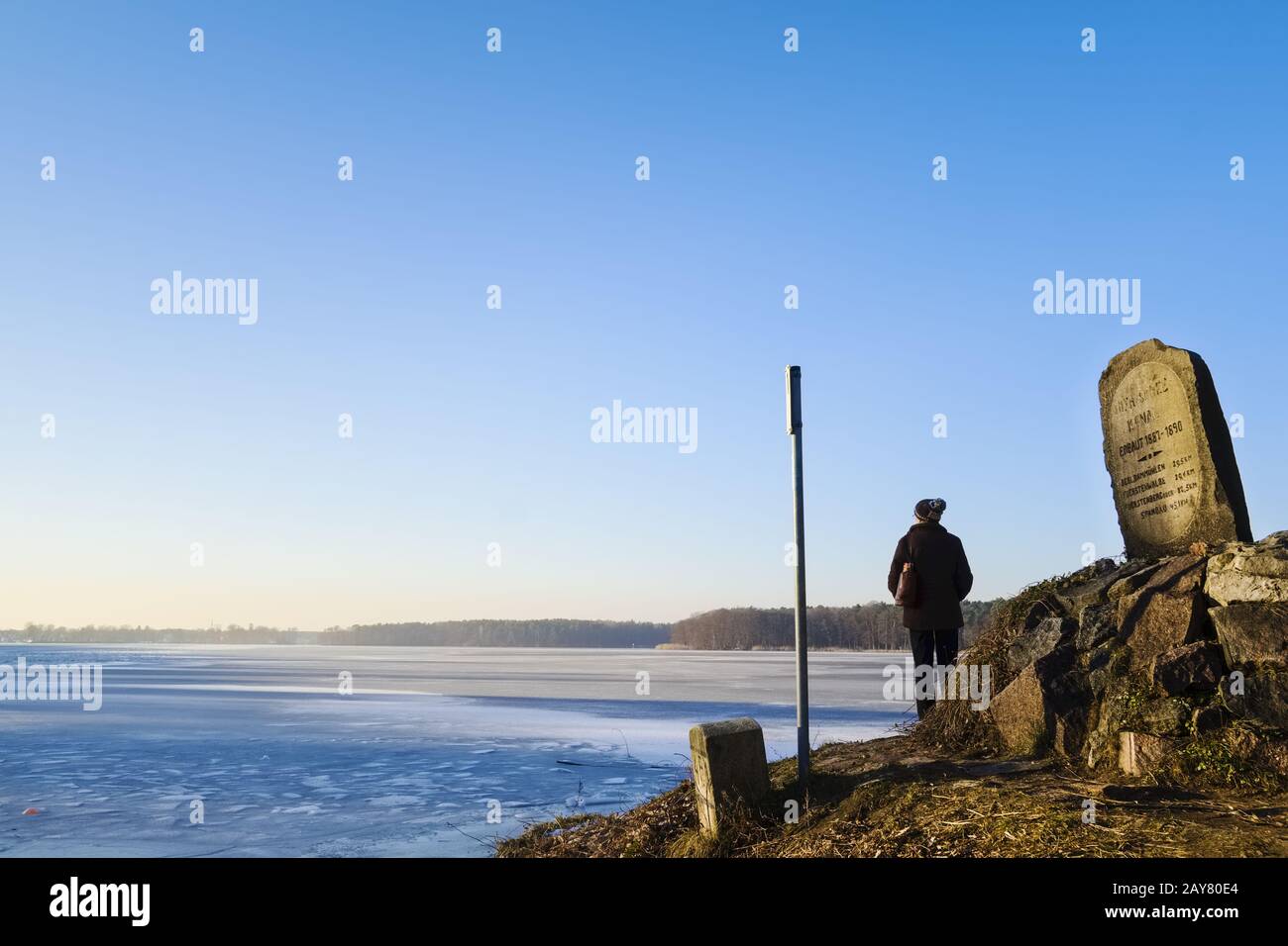 Sortie du canal Oder-Spree à Seddinsee, Brandebourg, Allemagne Banque D'Images