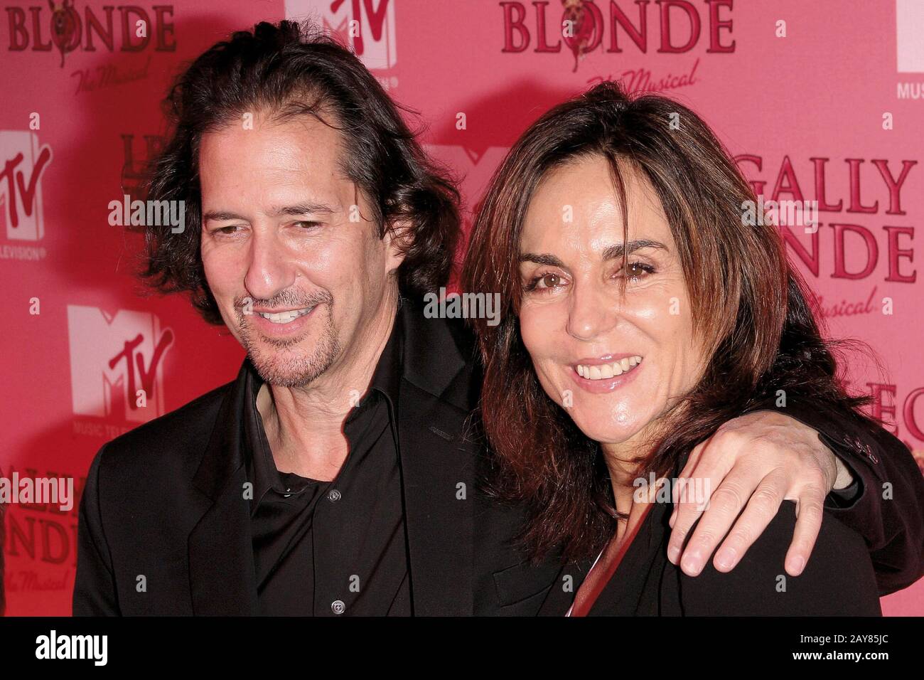 New York, NY, États-Unis. 18 Septembre 2007. Mari, pianiste de jazz, Michael Wolff, avec Femme, actrice, Polly Draper à la bande De Blond The Musical Au Palace Theatre. Crédit: Steve Mack/Alay Banque D'Images