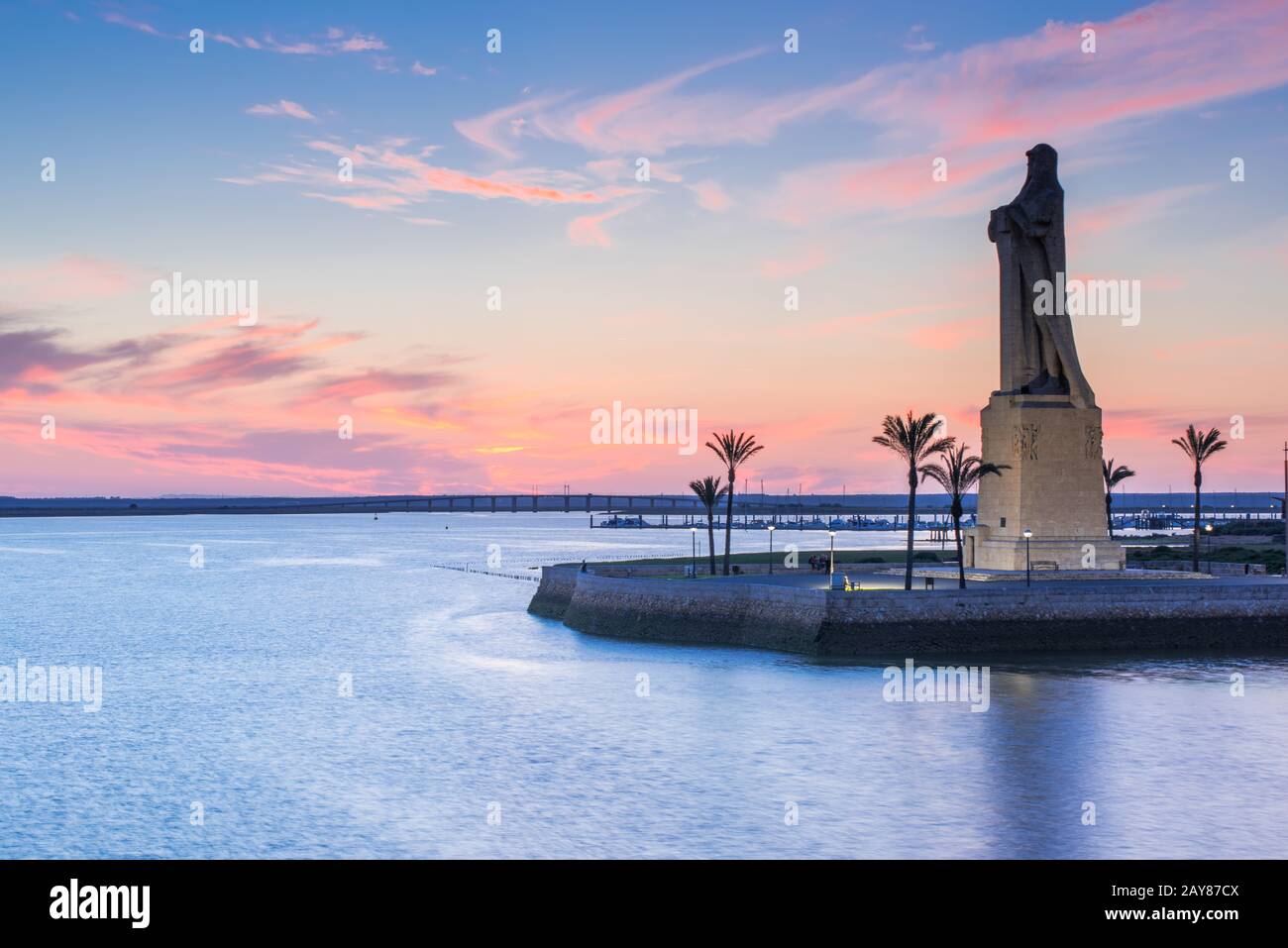 Découverte du monument de la foi Christopher Columbus à Palos de Frontera, Espagne Banque D'Images