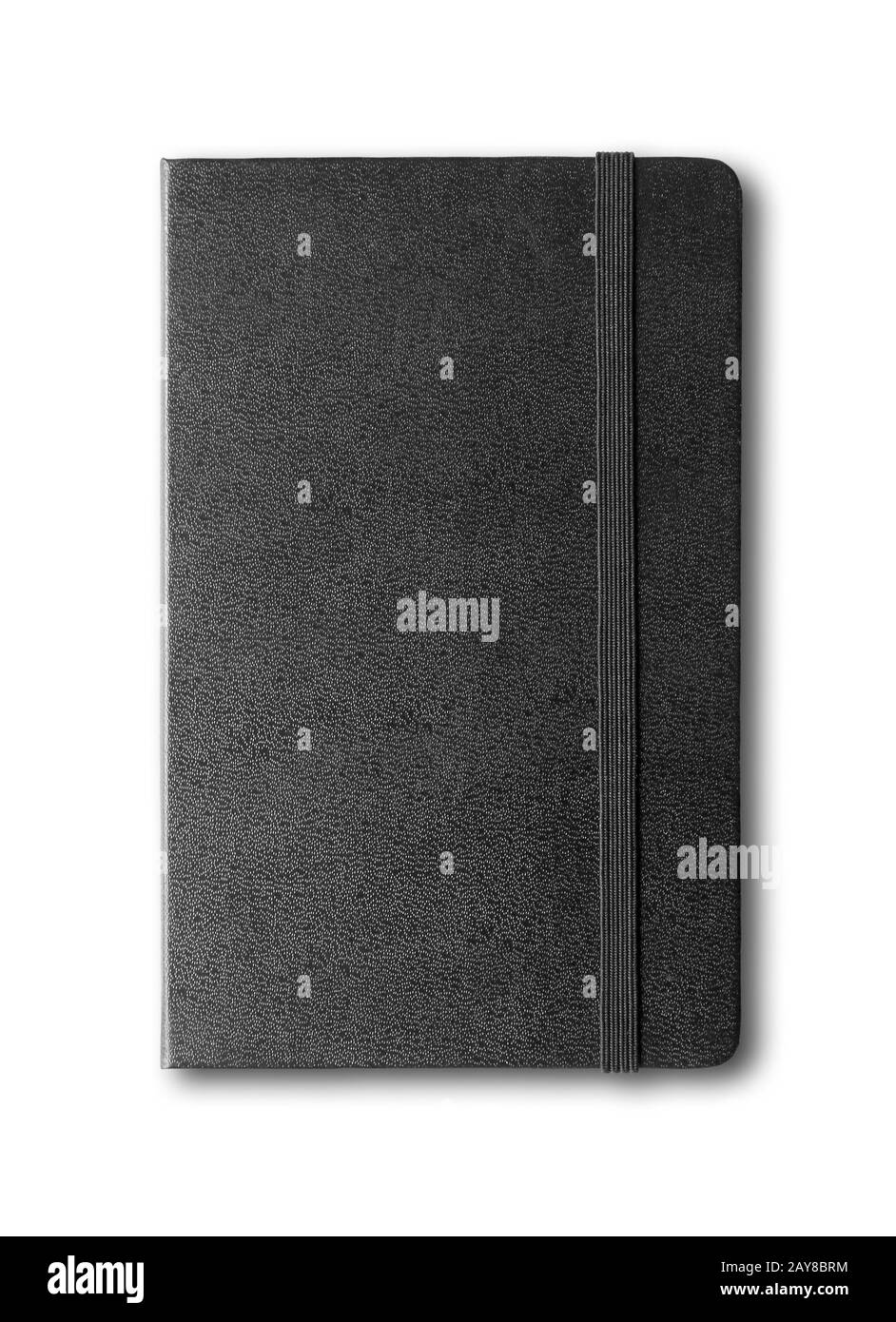 Ordinateur portable fermé noir isolated on white Banque D'Images