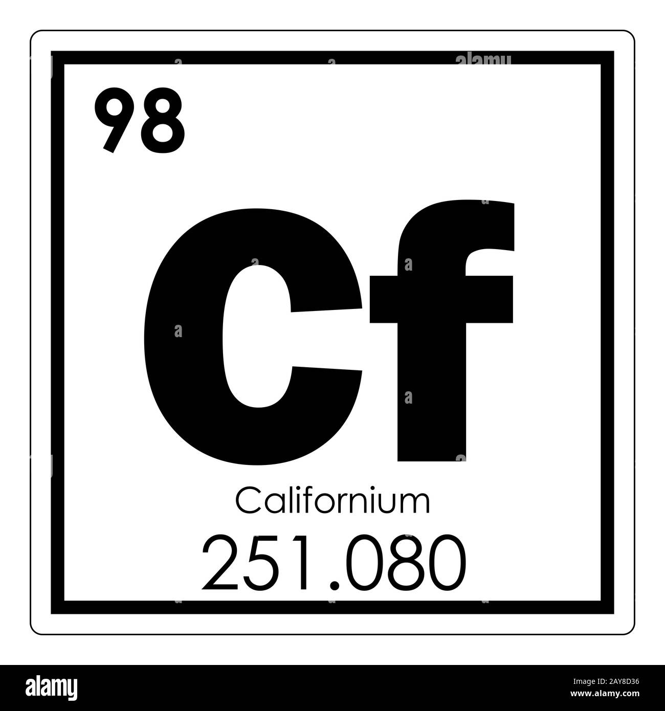 Élément chimique du californium Banque D'Images