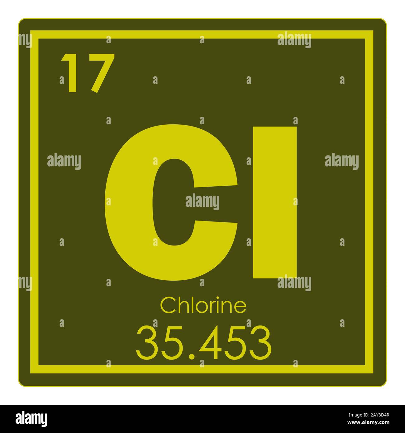 Élément chimique au chlore Banque D'Images