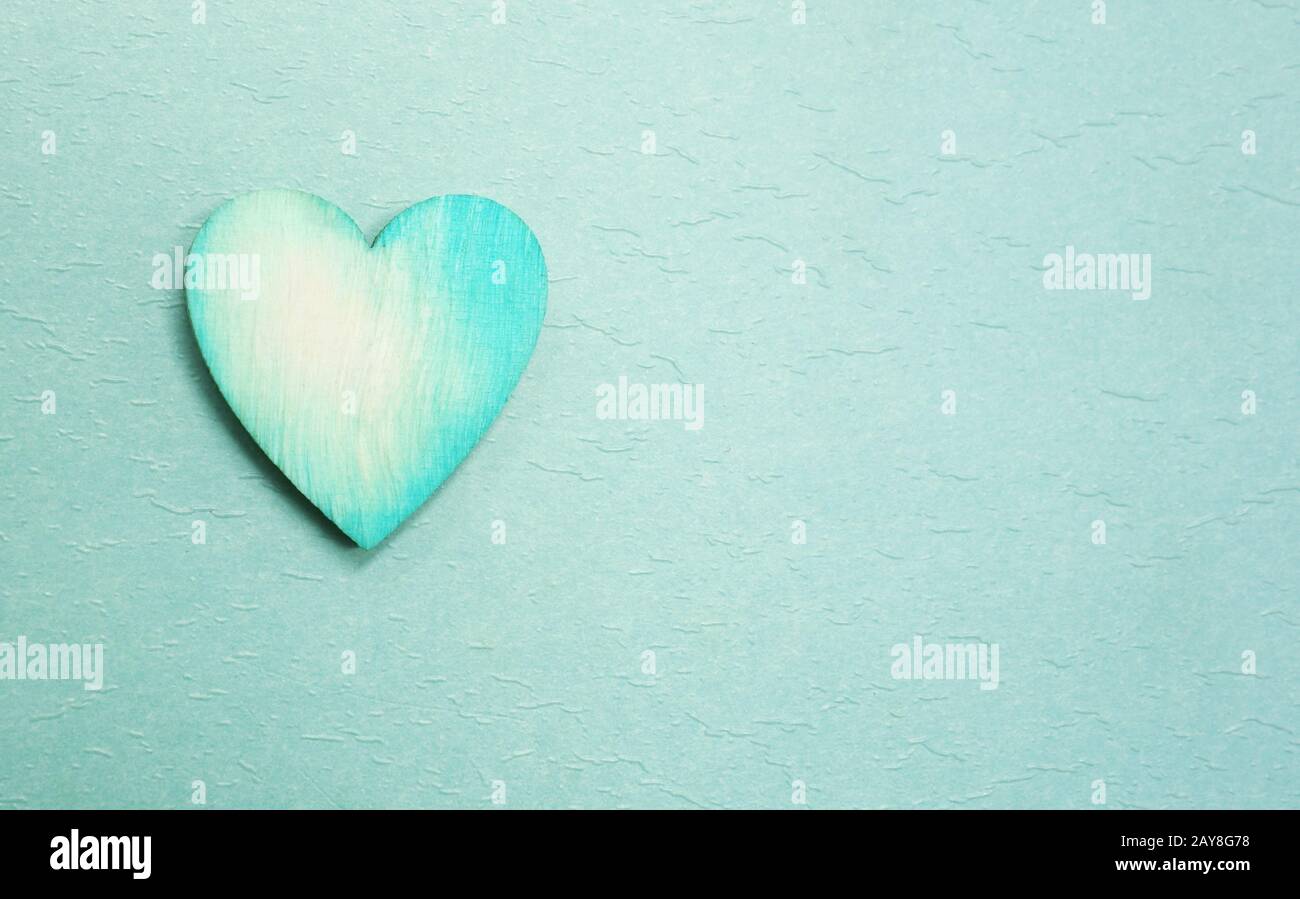 Cœur bleu sur bleu Banque D'Images