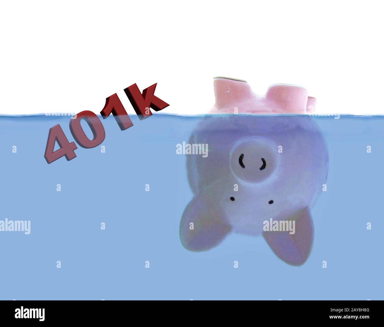 Banque de porc de 401 000 à l'envers Banque D'Images